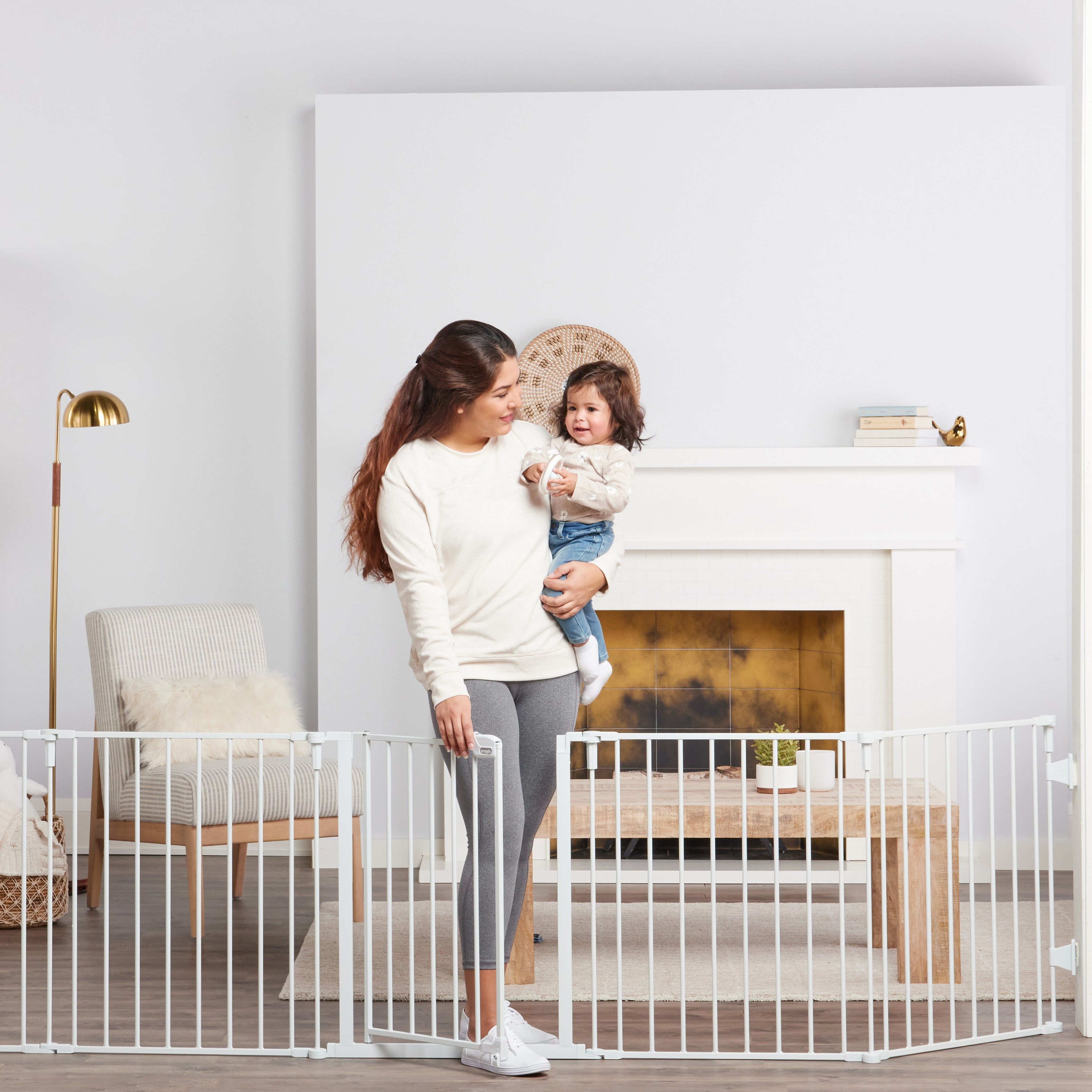 Regalo 144-Inch White Metal Super Wide Baby Safety Gate