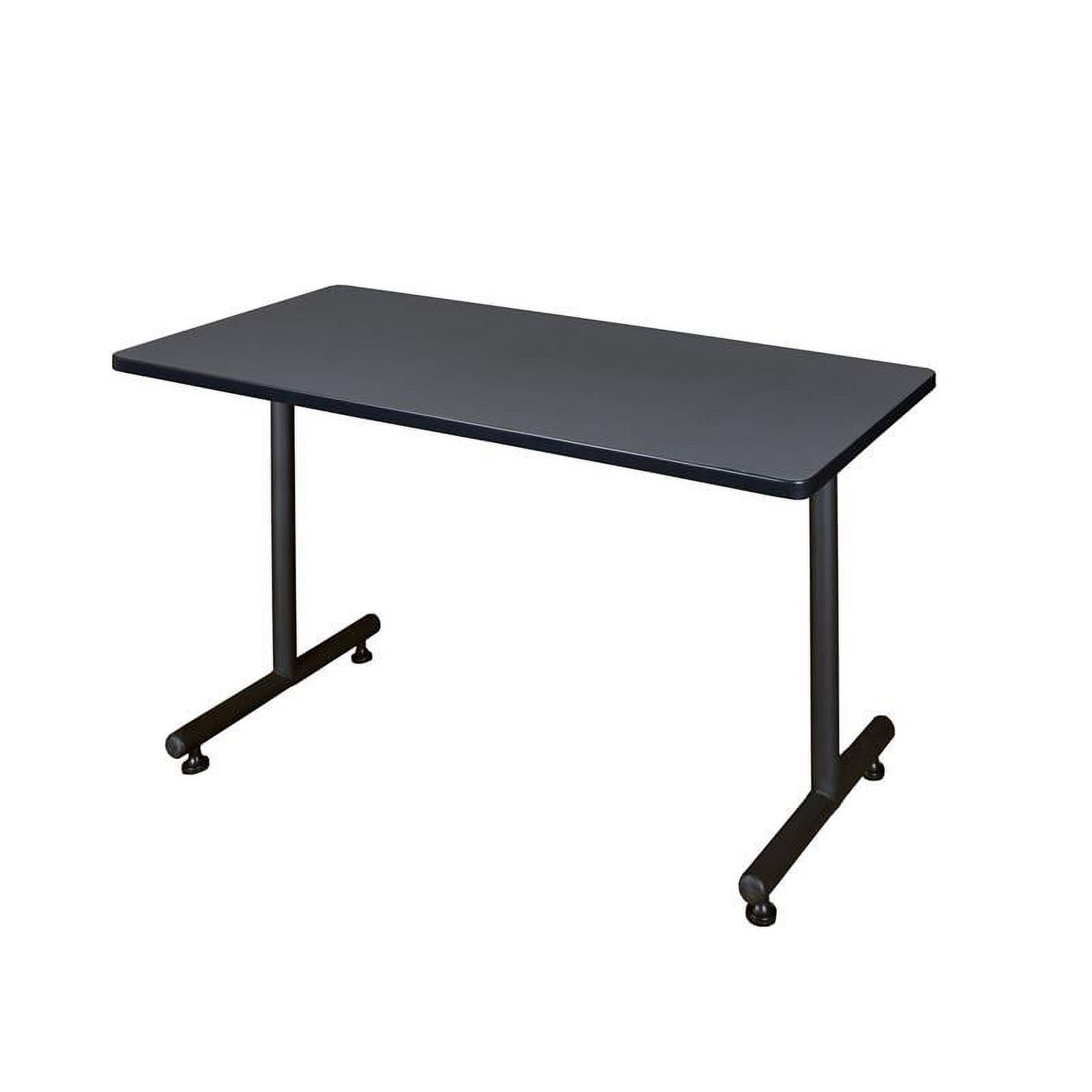 Grey Melamine Rectangular Training Table with Metal Frame