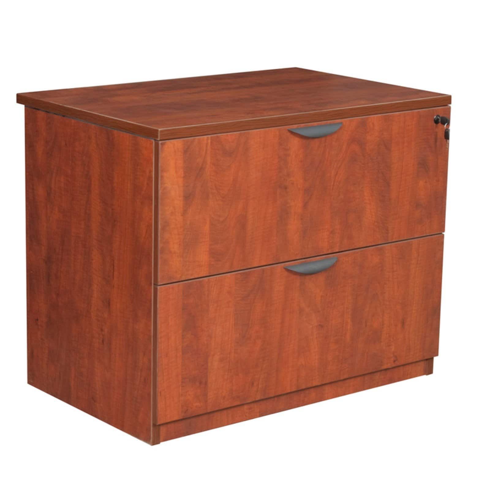 Ash Grey 2-Drawer Lockable Lateral File Cabinet