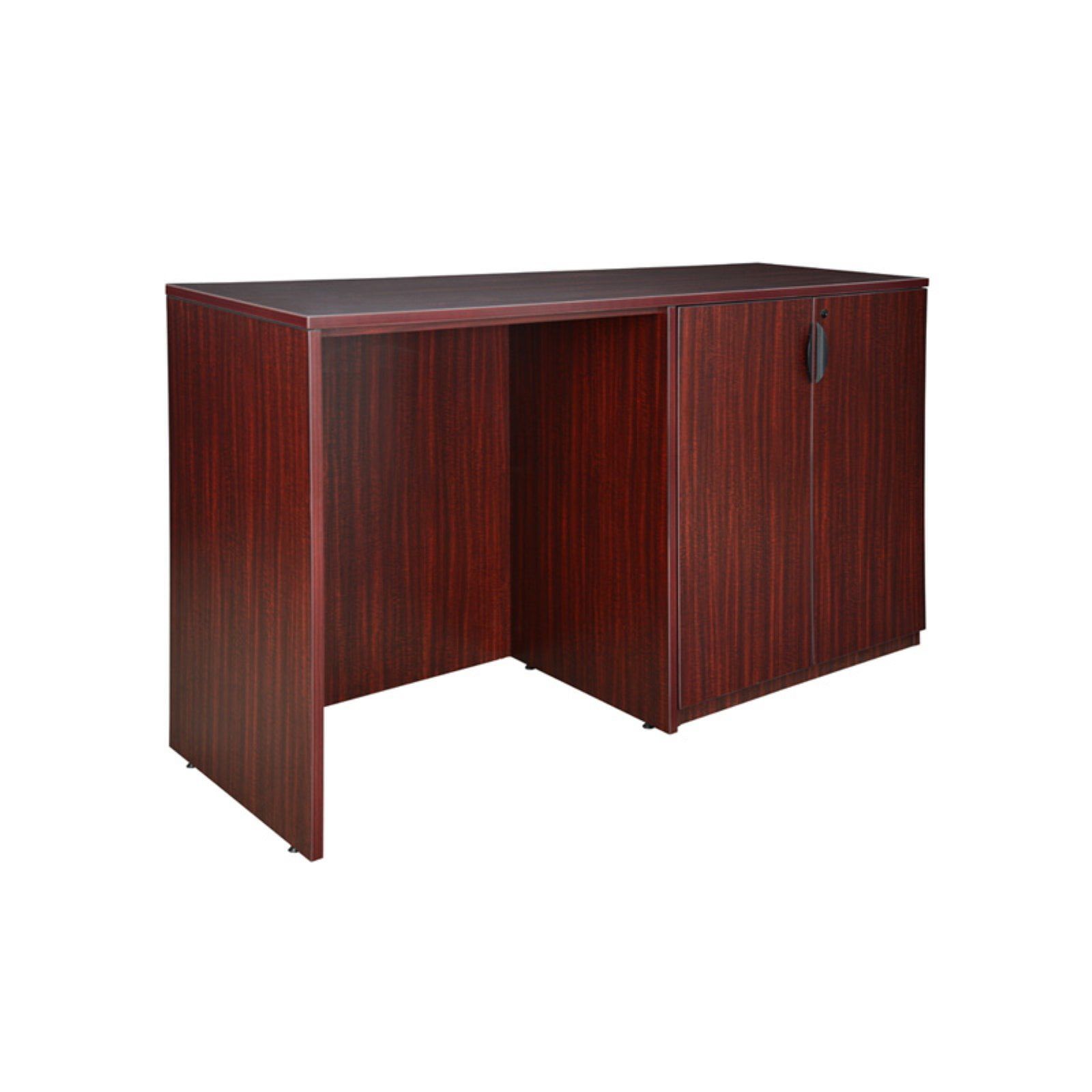 Legacy 72'' Mahogany Stand-Up Desk with Side Storage Cabinet