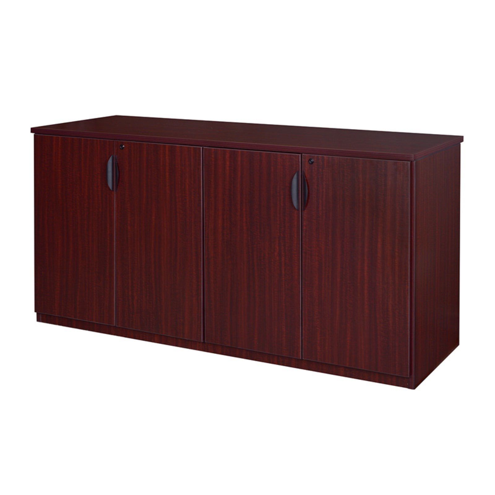 Mahogany 72-Inch 4-Door Storage Cabinet Buffet