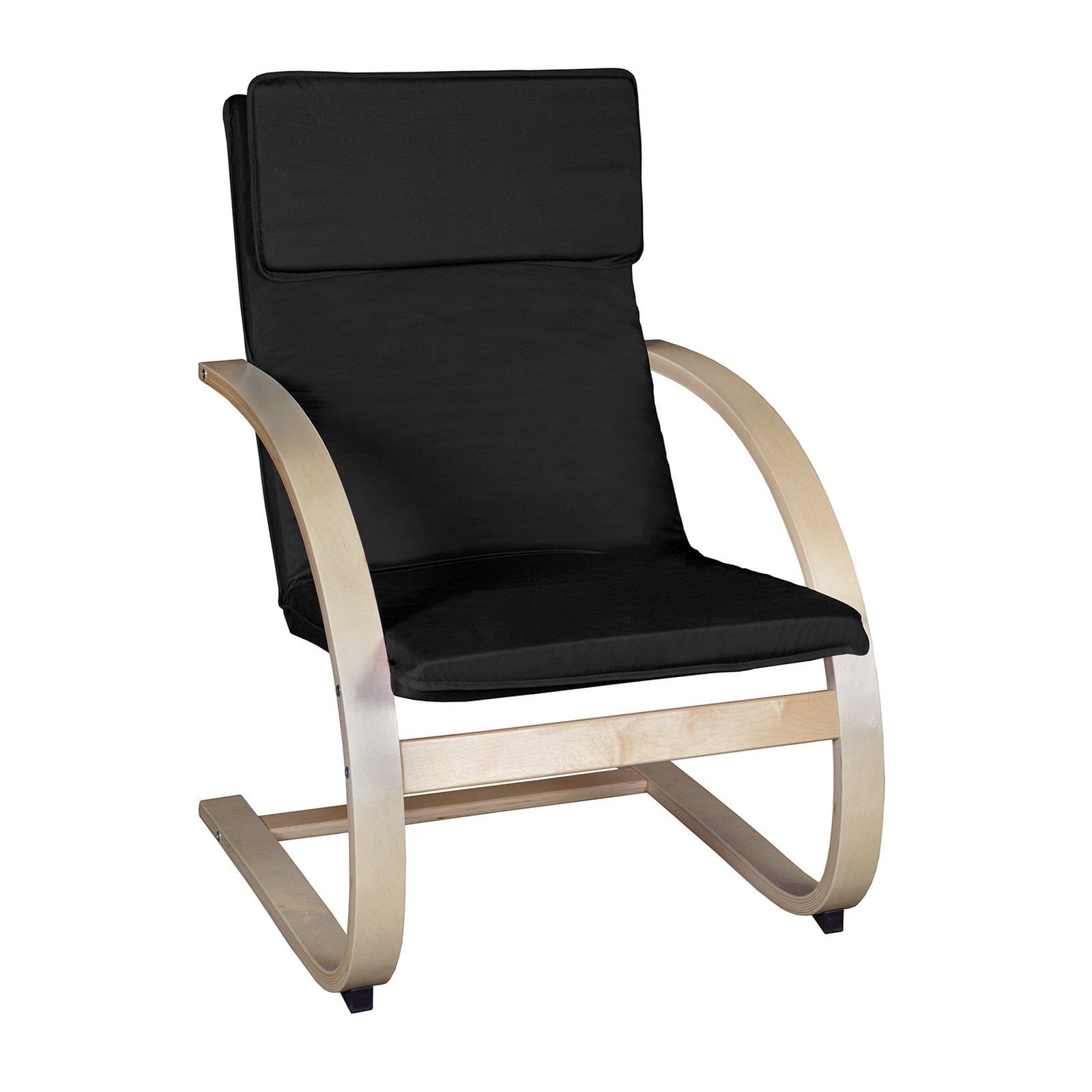 Mocha Walnut and Black Metal Reclining Office Chair