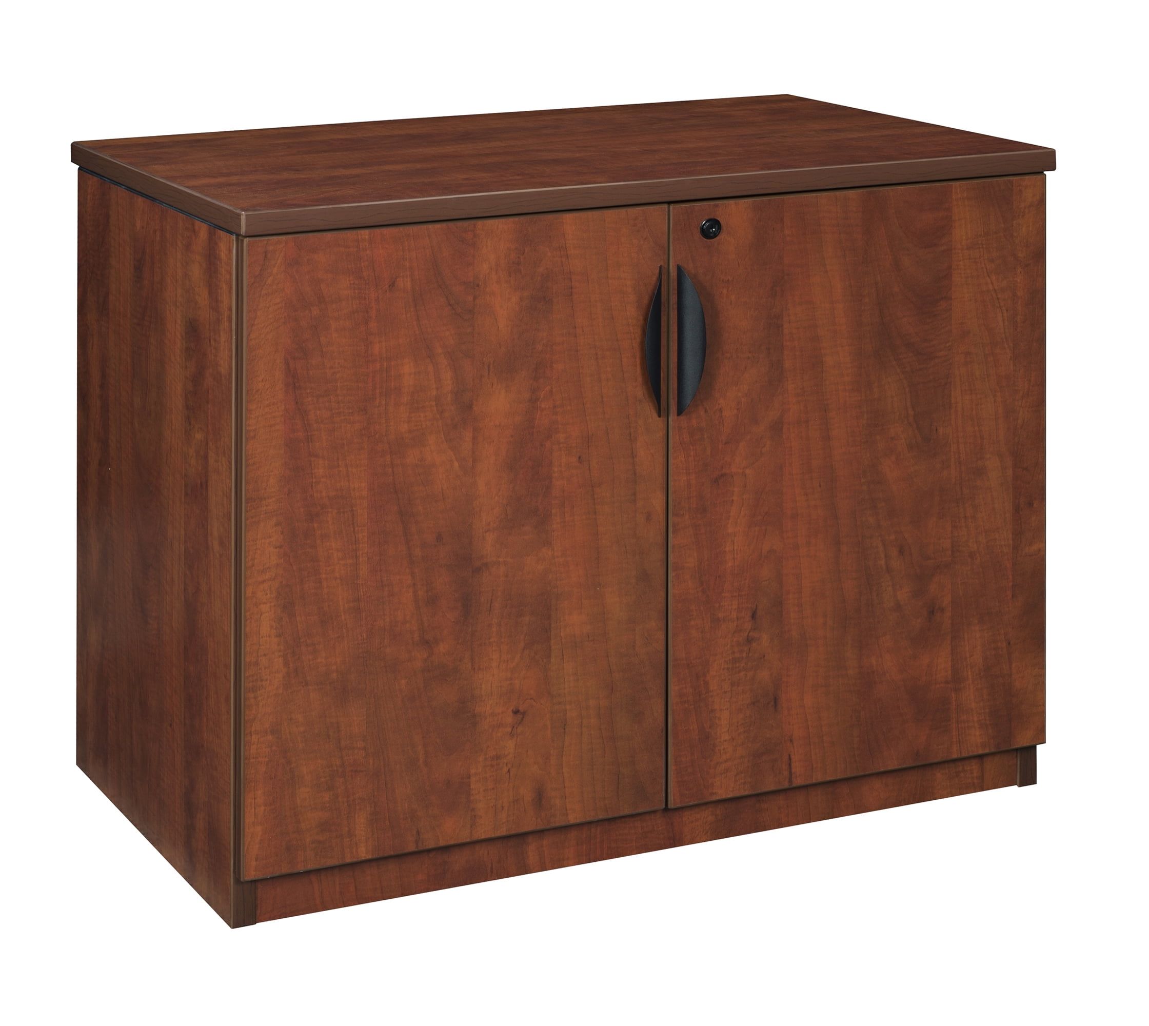 Cherry 29" Lockable Office Storage Cabinet with Adjustable Shelving