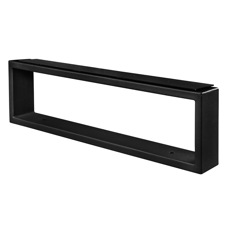 30-Inch Black Metal O-Leg for Low Credenza