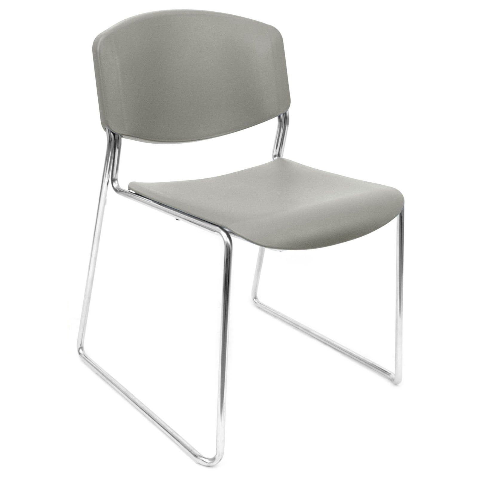 Zeng Sleek Blue and Black Armless Metal Stacking Chair