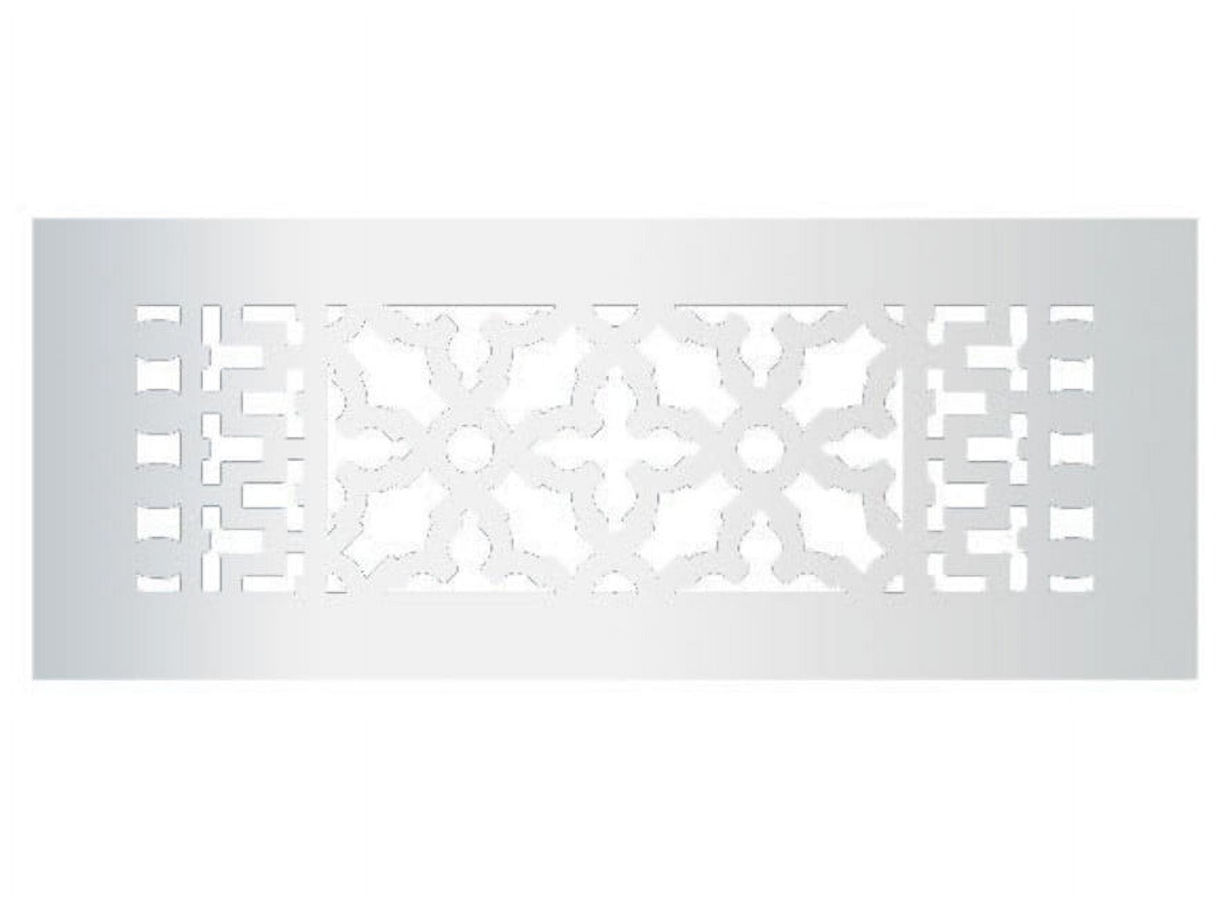 Silver Aluminum Scroll Design Floor Grille 12" x 4"