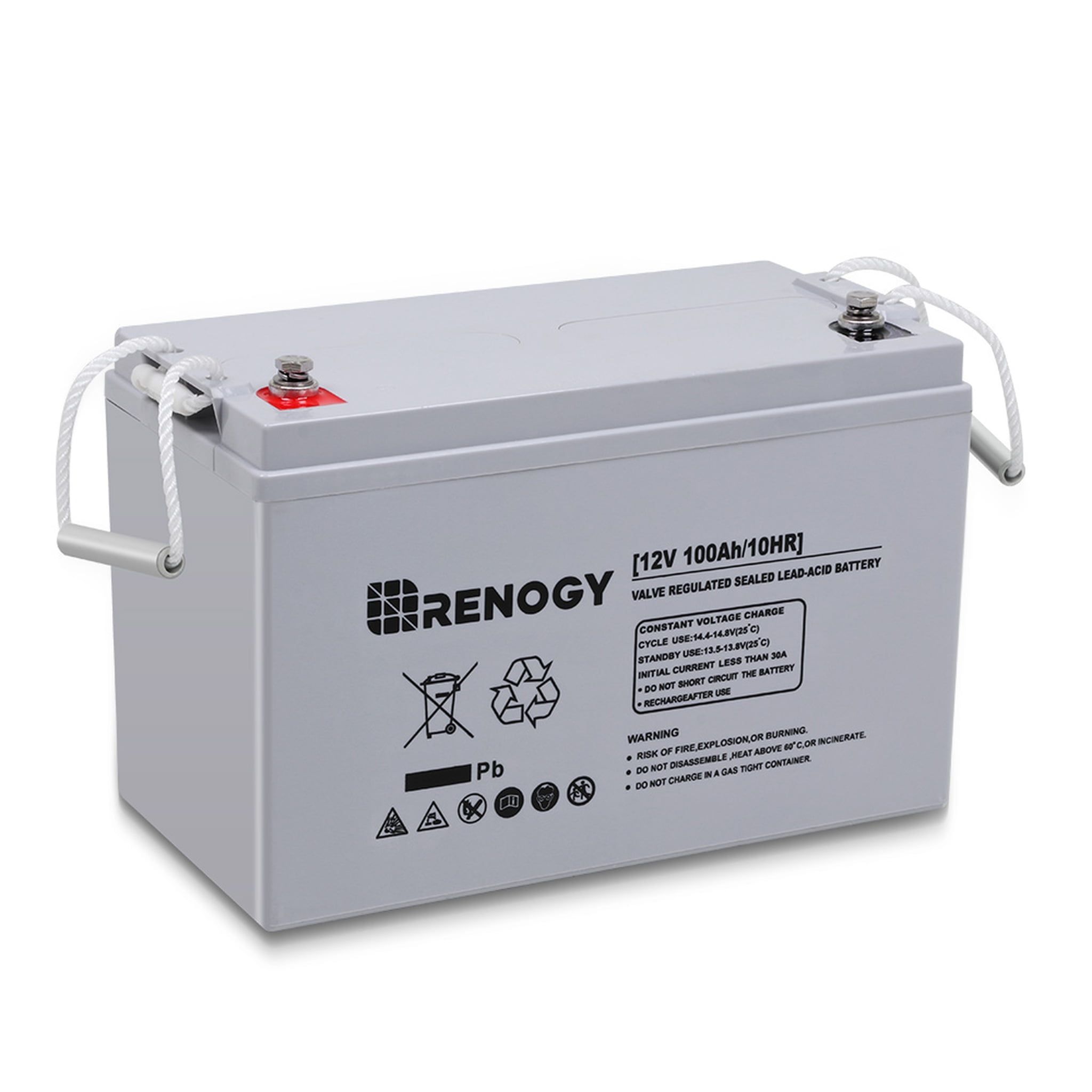 Renogy 12V 100Ah Gray Deep Cycle AGM Battery