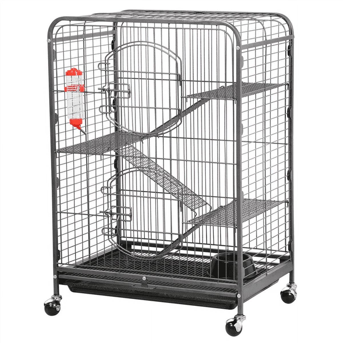 Black Metal 37'' Multi-Level Small Animal Cage