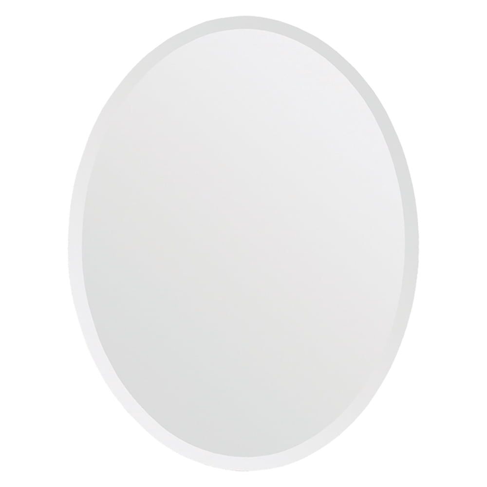 Frameless Oval Beveled Edge Bathroom Vanity Mirror