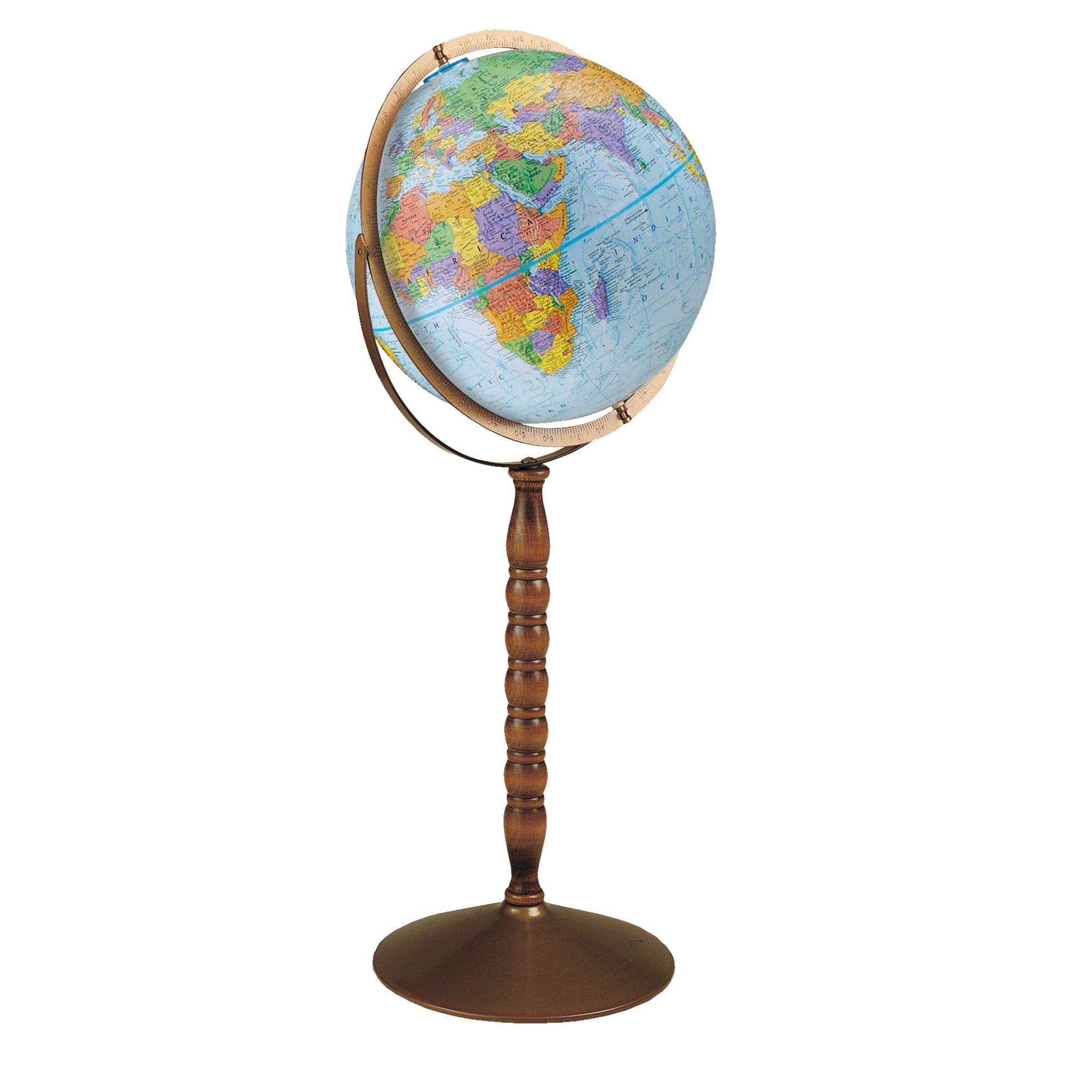 Treasury 12" Blue Globe with Metal Base and Wooden Stand