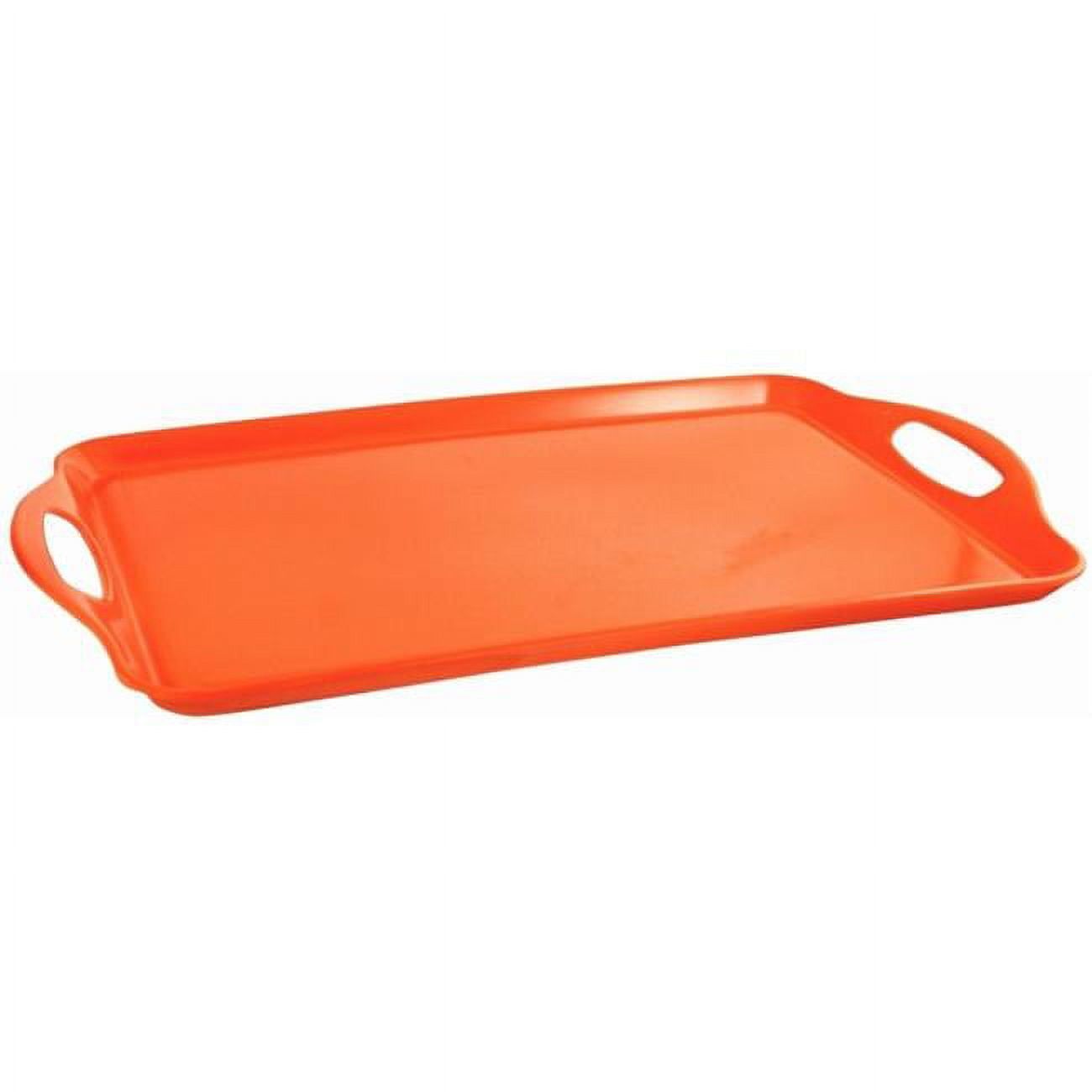 Rectangular Orange Melamine Stackable Serving Tray