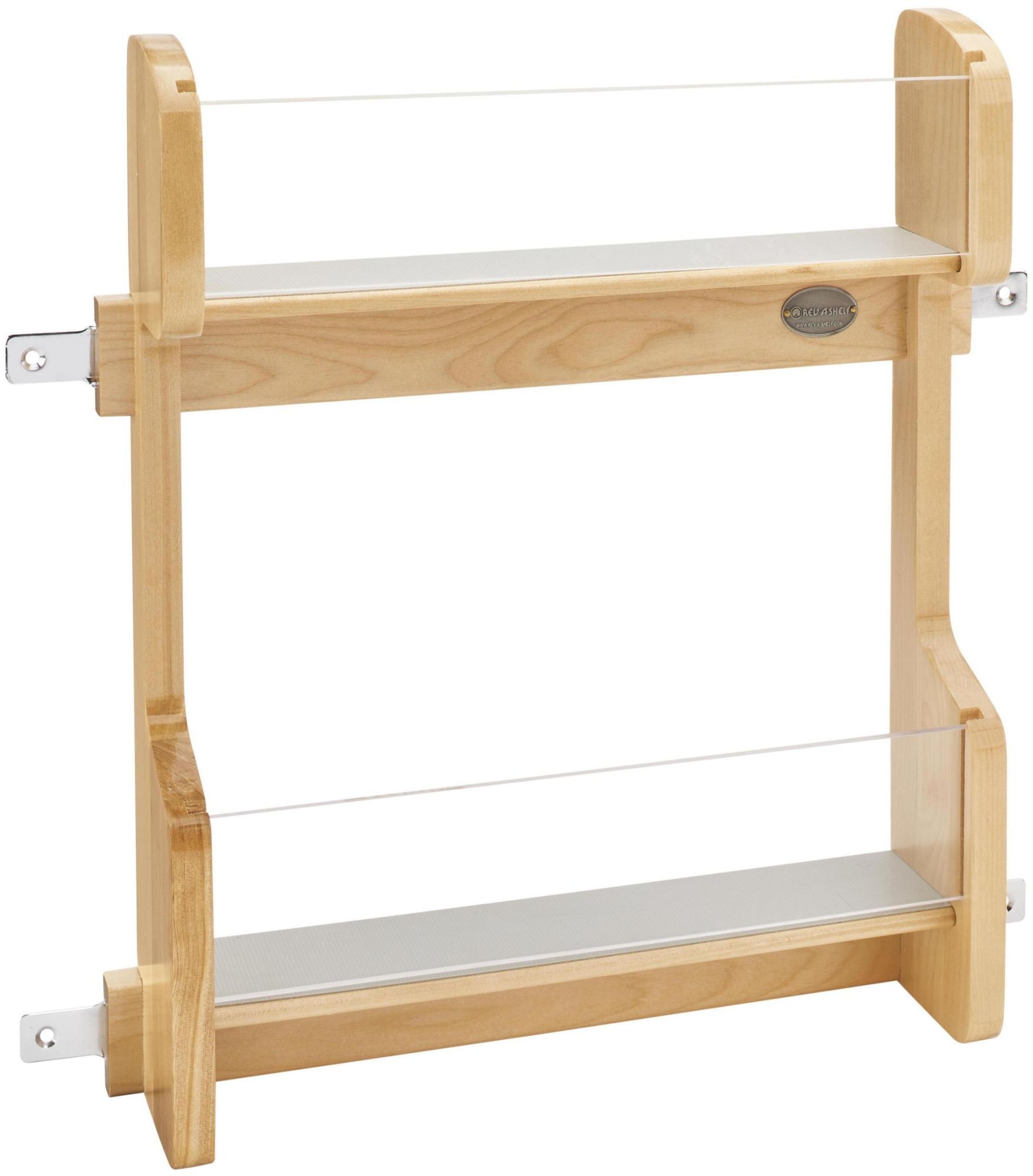 Natural Maple Over Door Cabinet Organizer with Acrylic Shelves