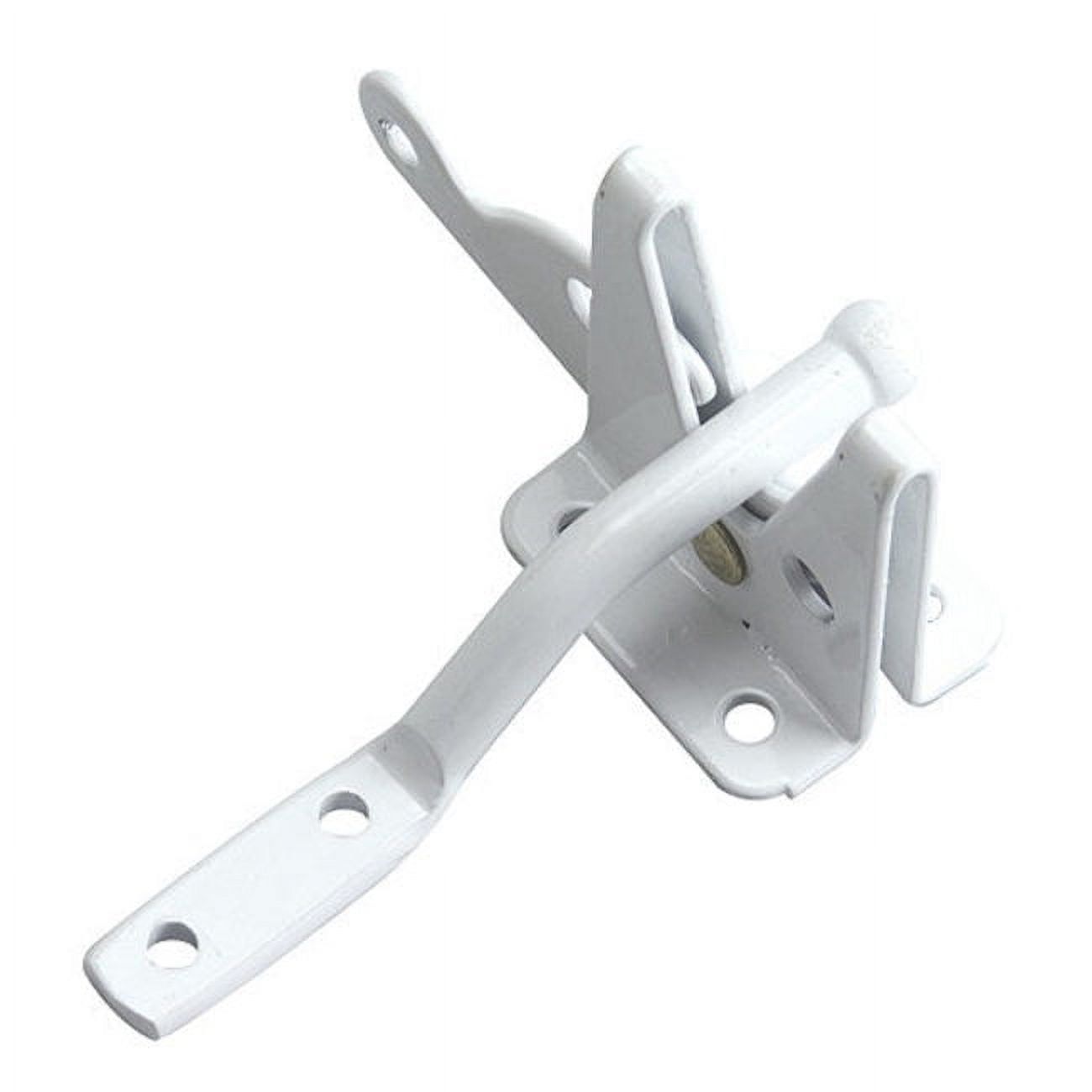 White Steel Automatic Gate Latch with Universal Handing