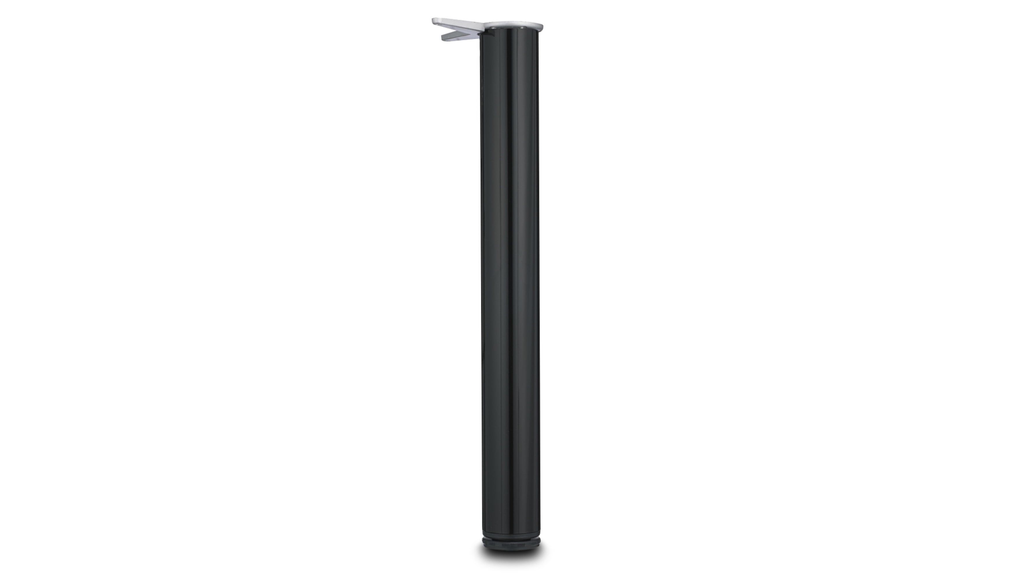 Elegant 28" Black Adjustable Metal Table Leg