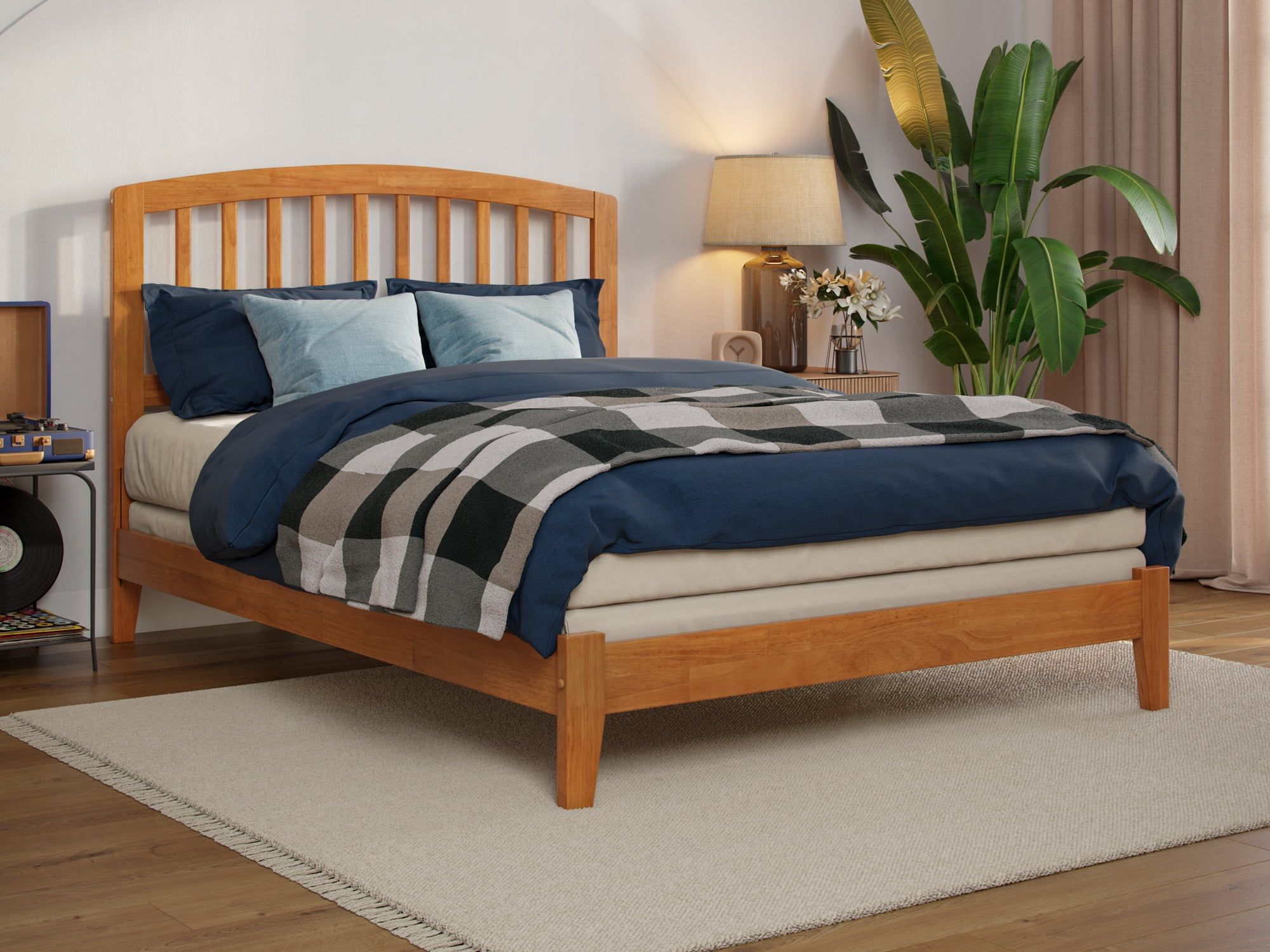 Richmond Full Light Toffee Solid Wood Mission Bed Frame