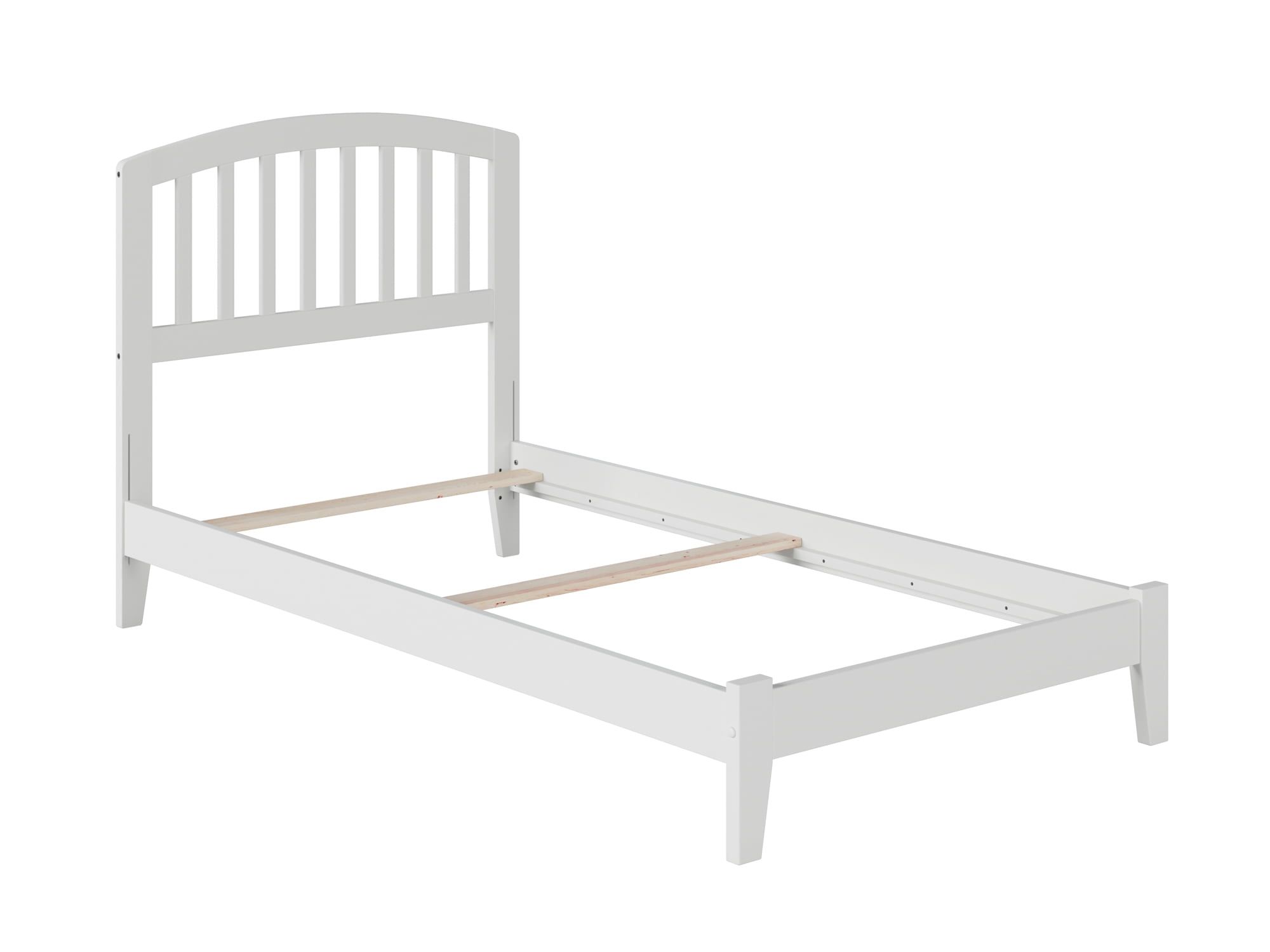 Richmond White Twin Wood Frame Bed with Headboard