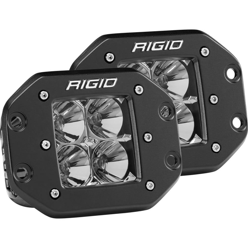 Compact Pro Flood LED Flush Mount Light Pair in Black