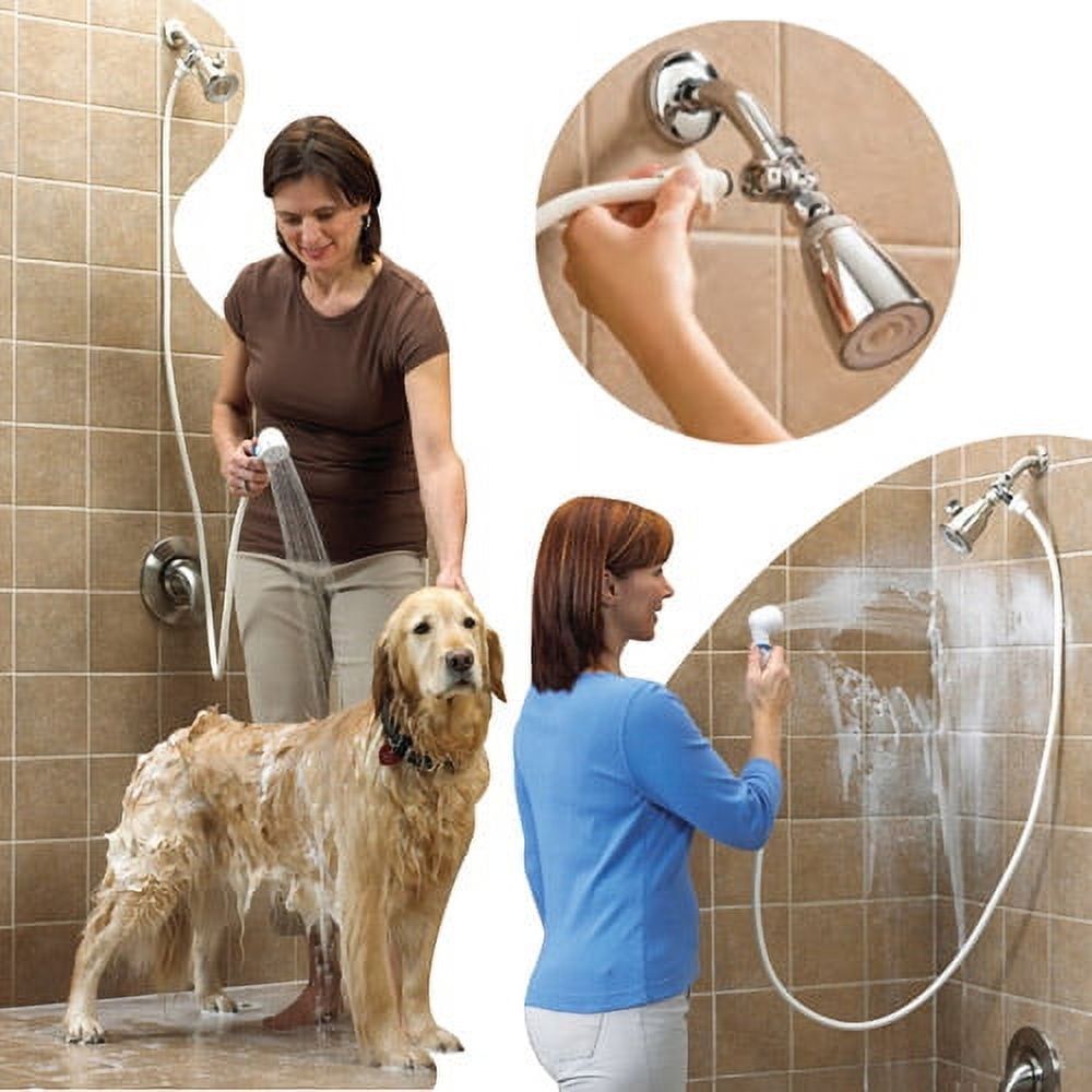 White 6-Foot Quick-Connect Handheld Shower Hose