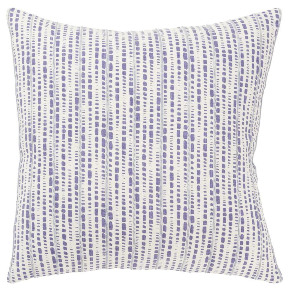 Ivory and Soft Violet Cotton Animal Print Nursery Pillow