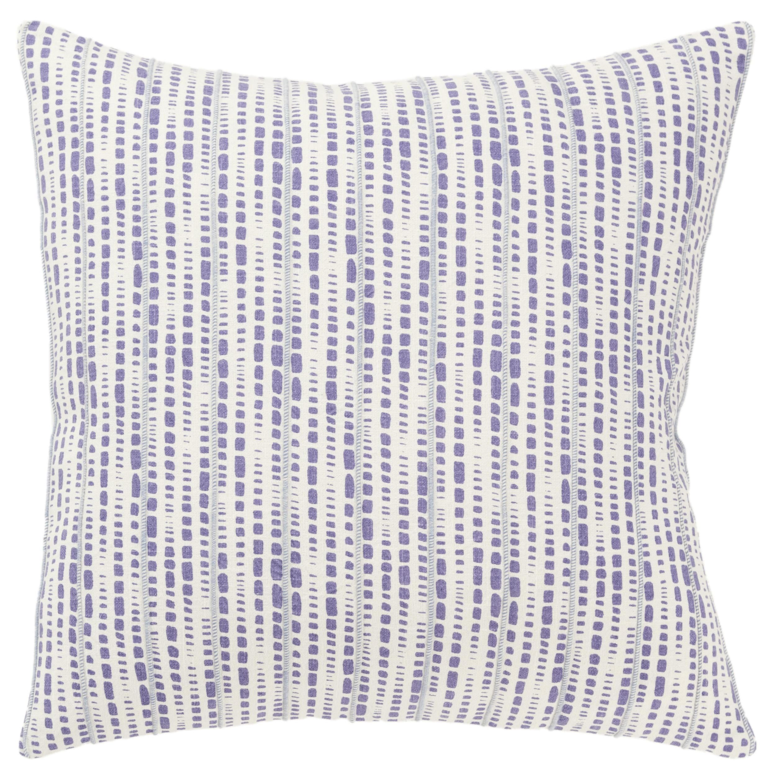 Ivory and Violet Cotton Animal Print 20" Throw Pillow