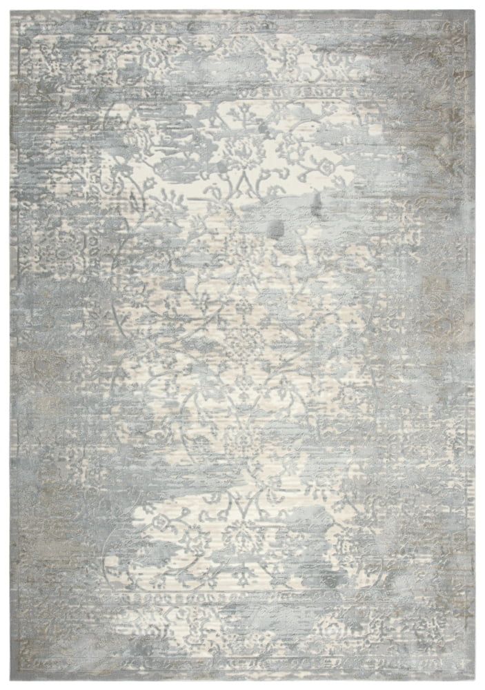 Chelsea Gray and Cream Abstract Rectangular Area Rug 5'3" x 7'6"