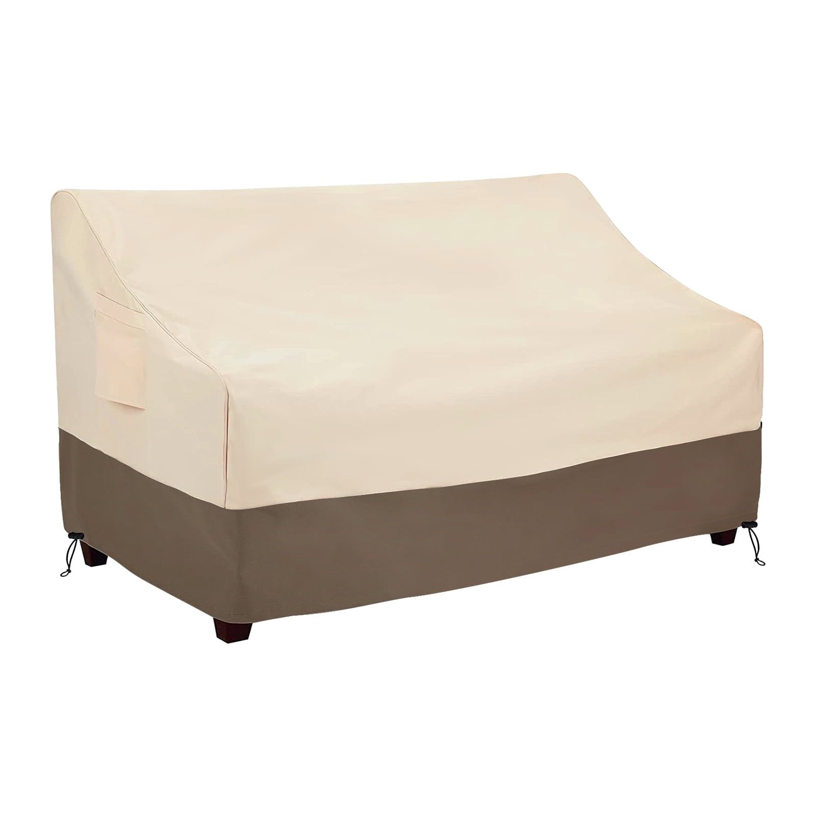 Beige and Brown Heavy Duty Waterproof Patio Sofa Cover