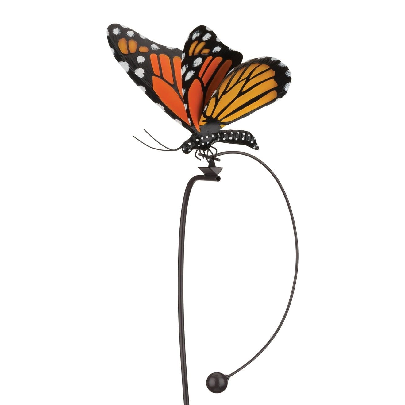 Monarch Butterfly Metal Rocker Garden Stake