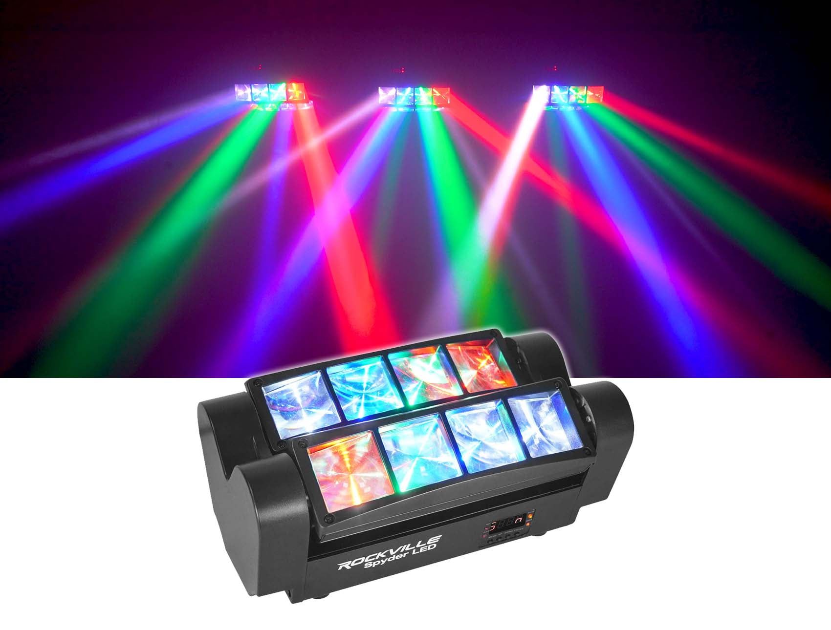 Spyder LED 8-Beam Moving Head Light Fixture