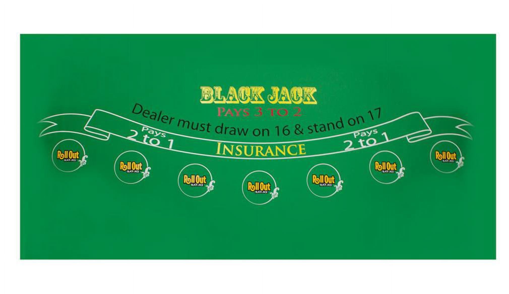 Blackjack Table Top with Smooth Surface and Rubber Lining