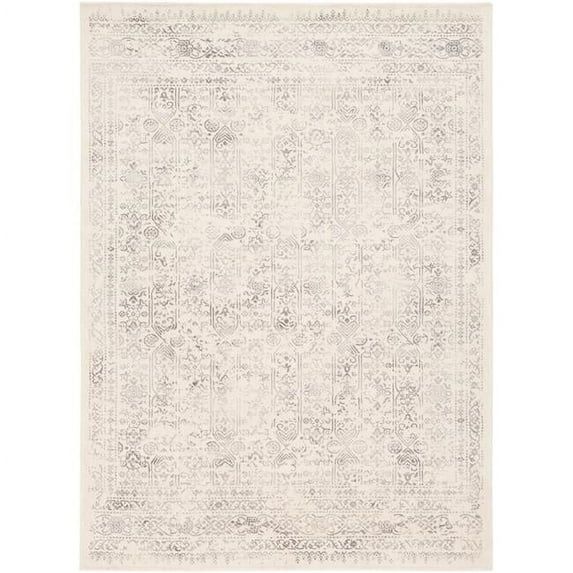 Reversible Easy-Care Gray Synthetic 9' x 12' Area Rug