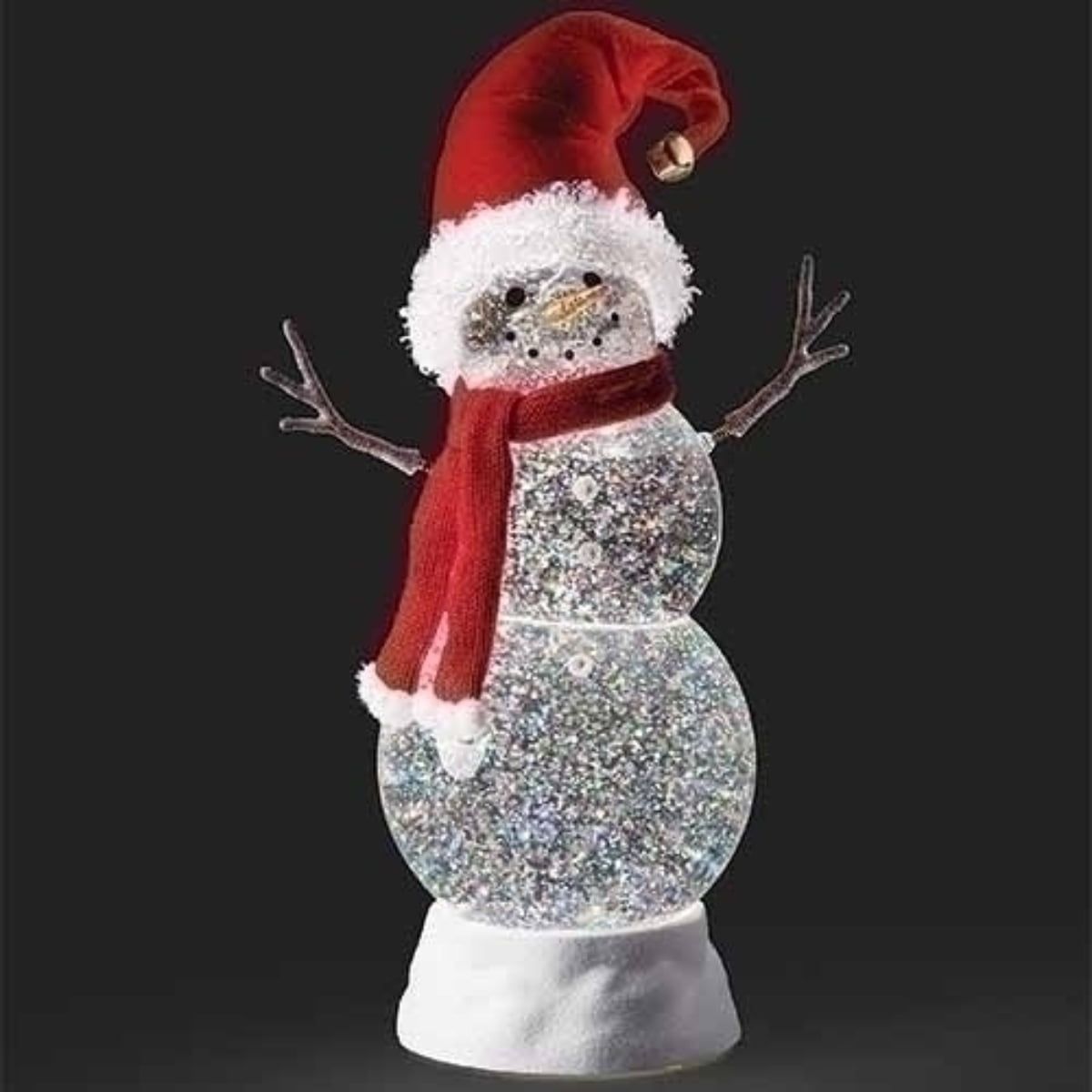 11.25" LED Lighted Snowman Christmas Snow Globe Centerpiece