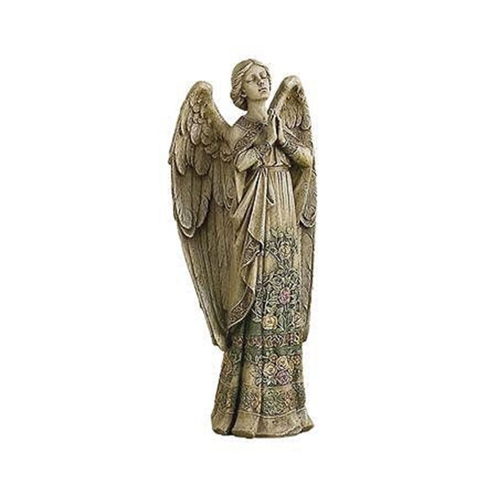 24" Handcrafted Resin-Stone Praying Angel Garden Statue