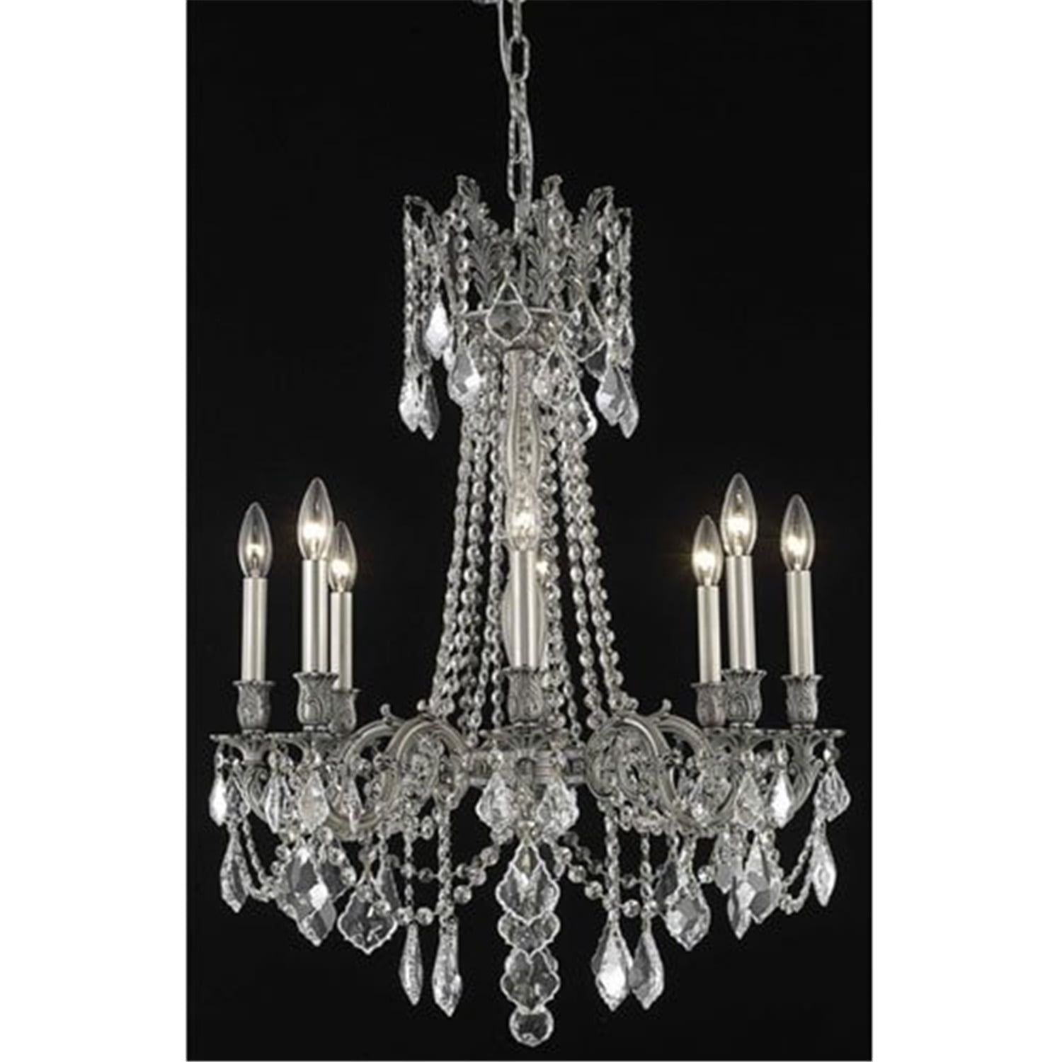 Austro-Hungarian Empire Inspired Dark Bronze and Golden Teak Crystal Chandelier