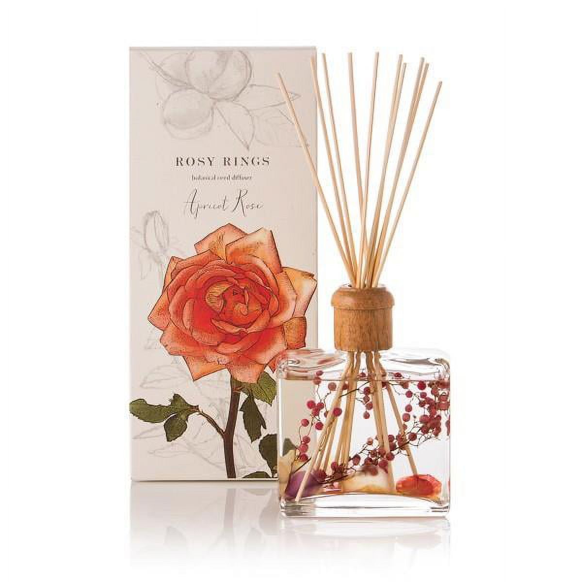 Apricot Rose Botanical Reed Diffuser with Wooden Cap