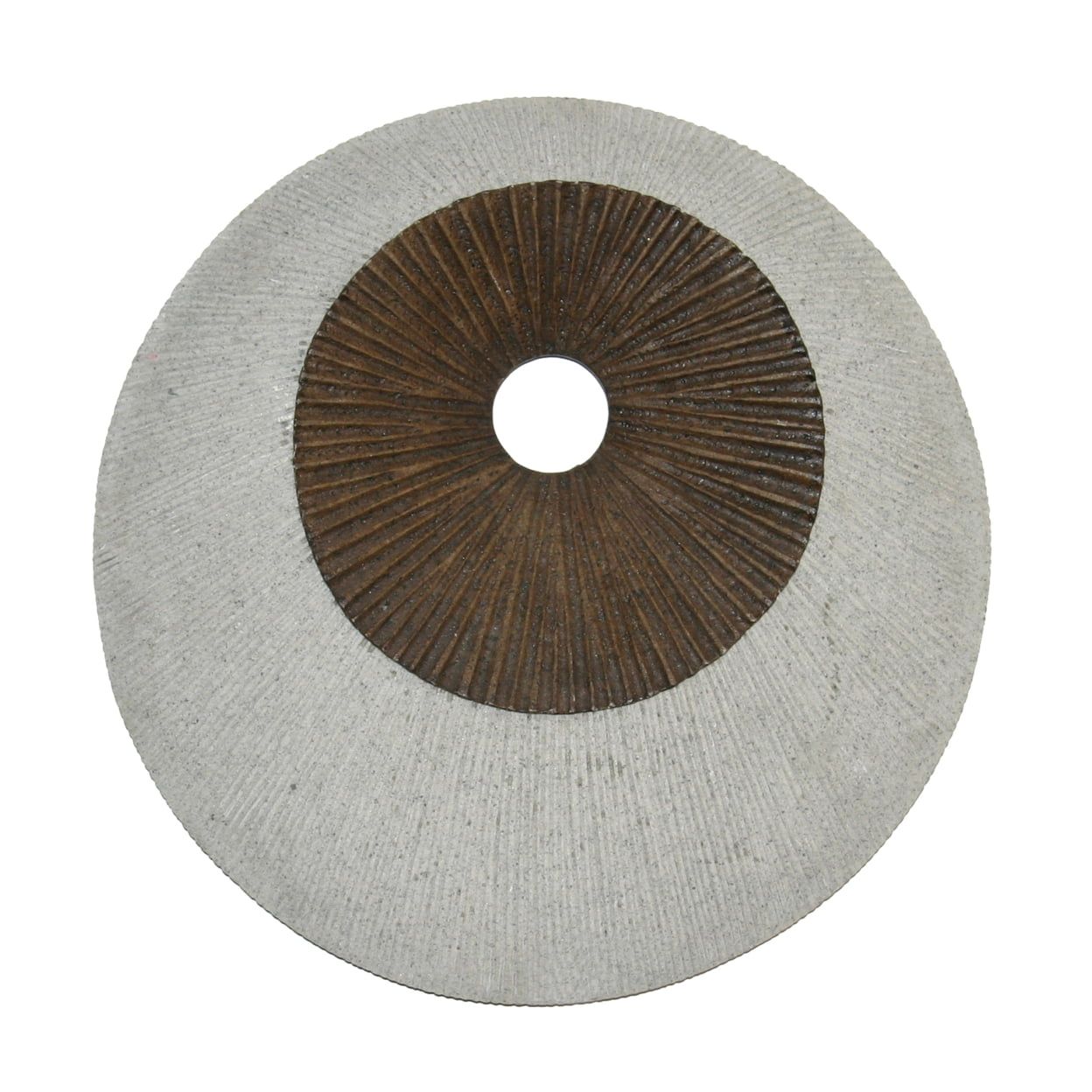 Round Double Layer Ribbed Sandstone Wall Decor, 14-inch, 2 Pack