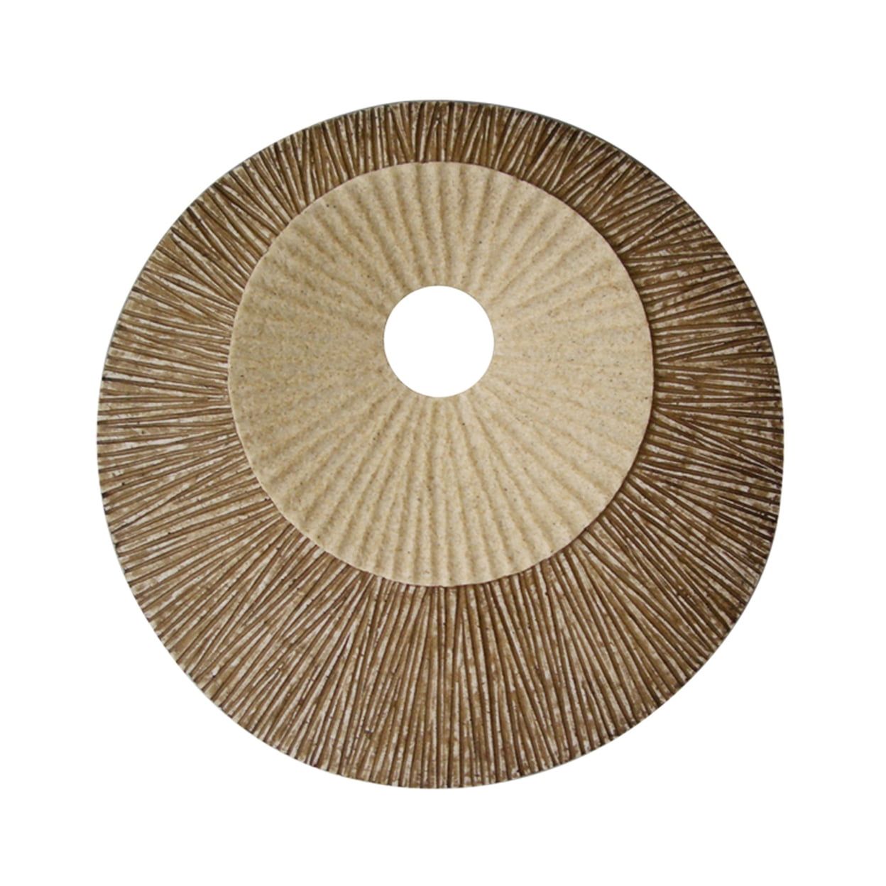 Sandstone Double Layer Ribbed Round Wall Plaque Set