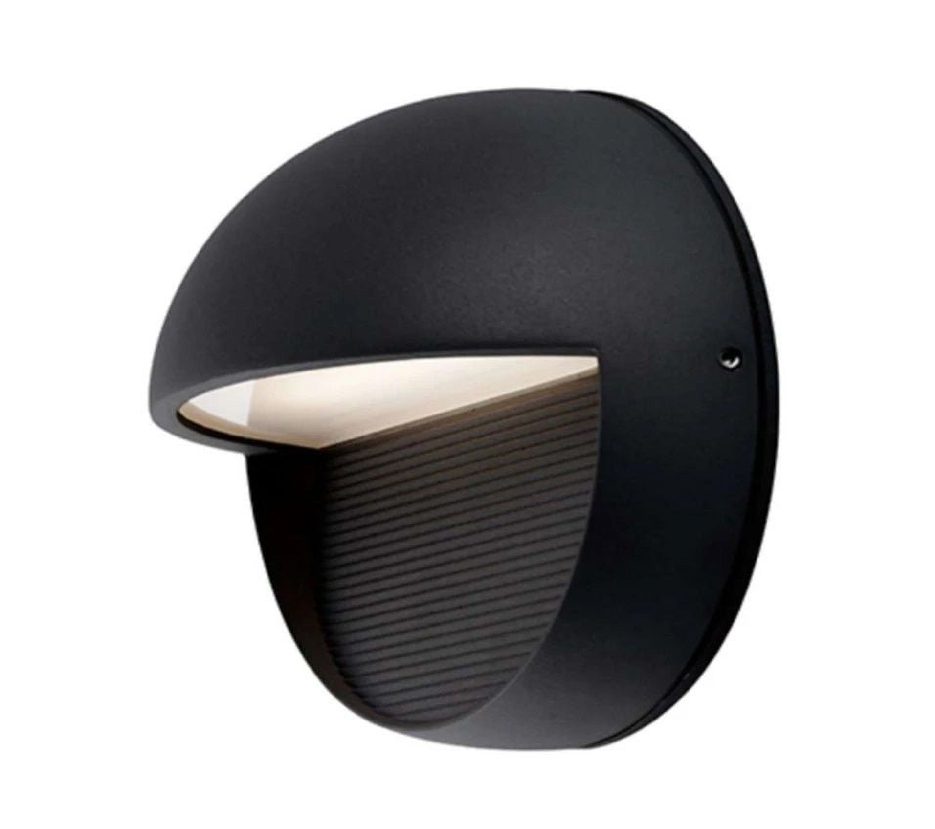 Black Round Dimmable LED Outdoor Wall Light