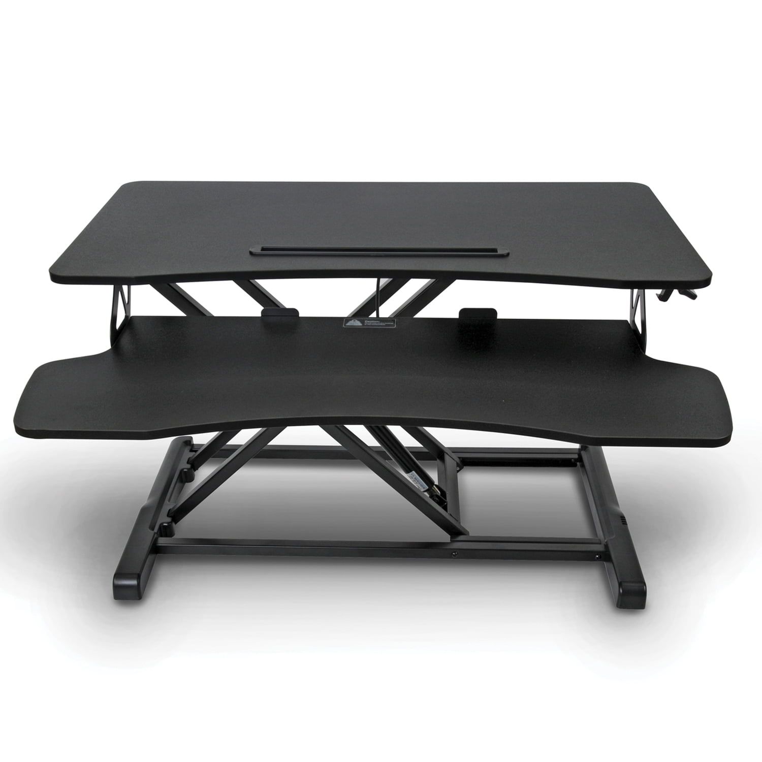 Royal Black Adjustable Standing Desk Converter with Keyboard Support