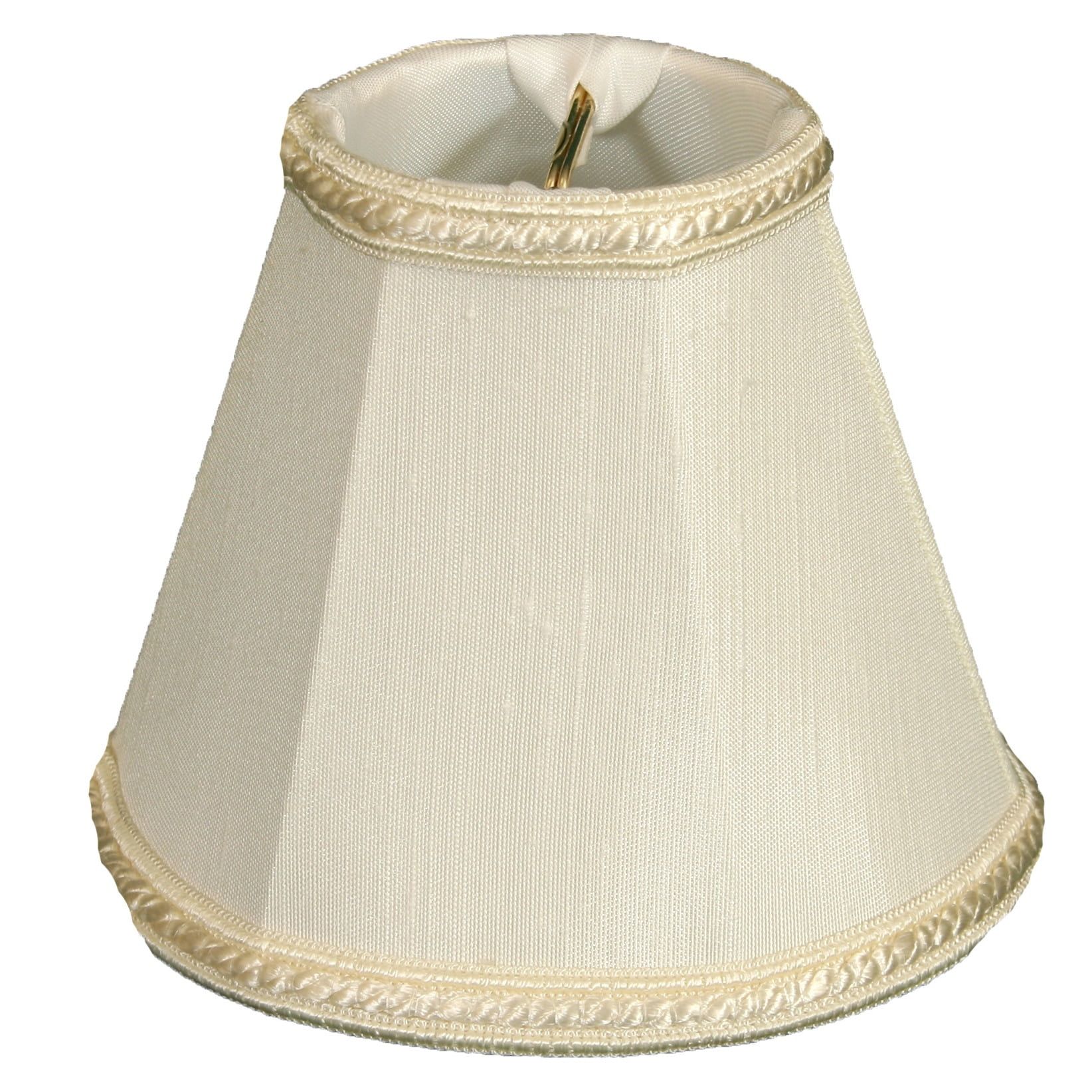 White Silk Empire Chandelier Lamp Shade Set