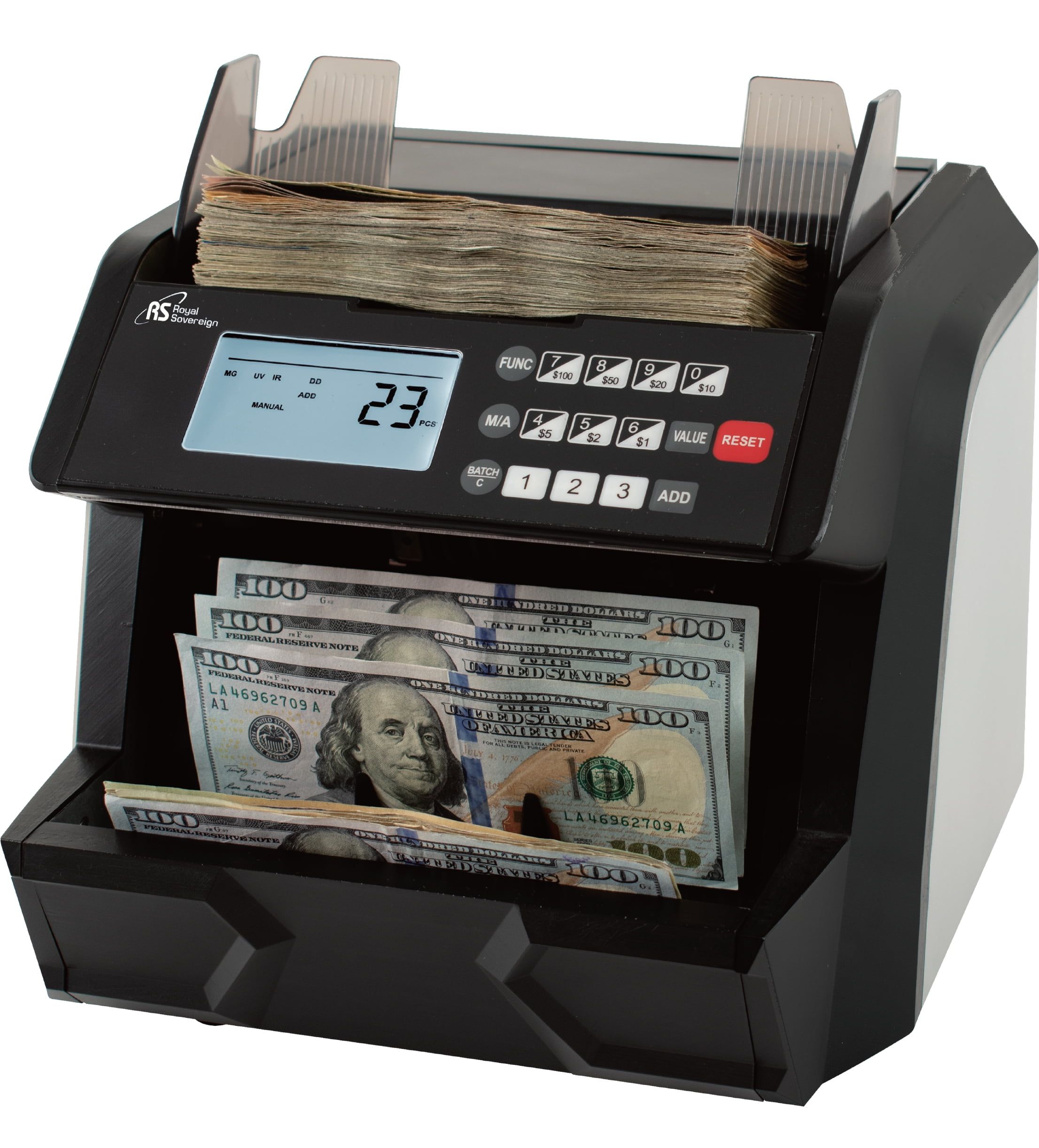 Royal Sovereign High-Speed Black Bill Counter with LED Display