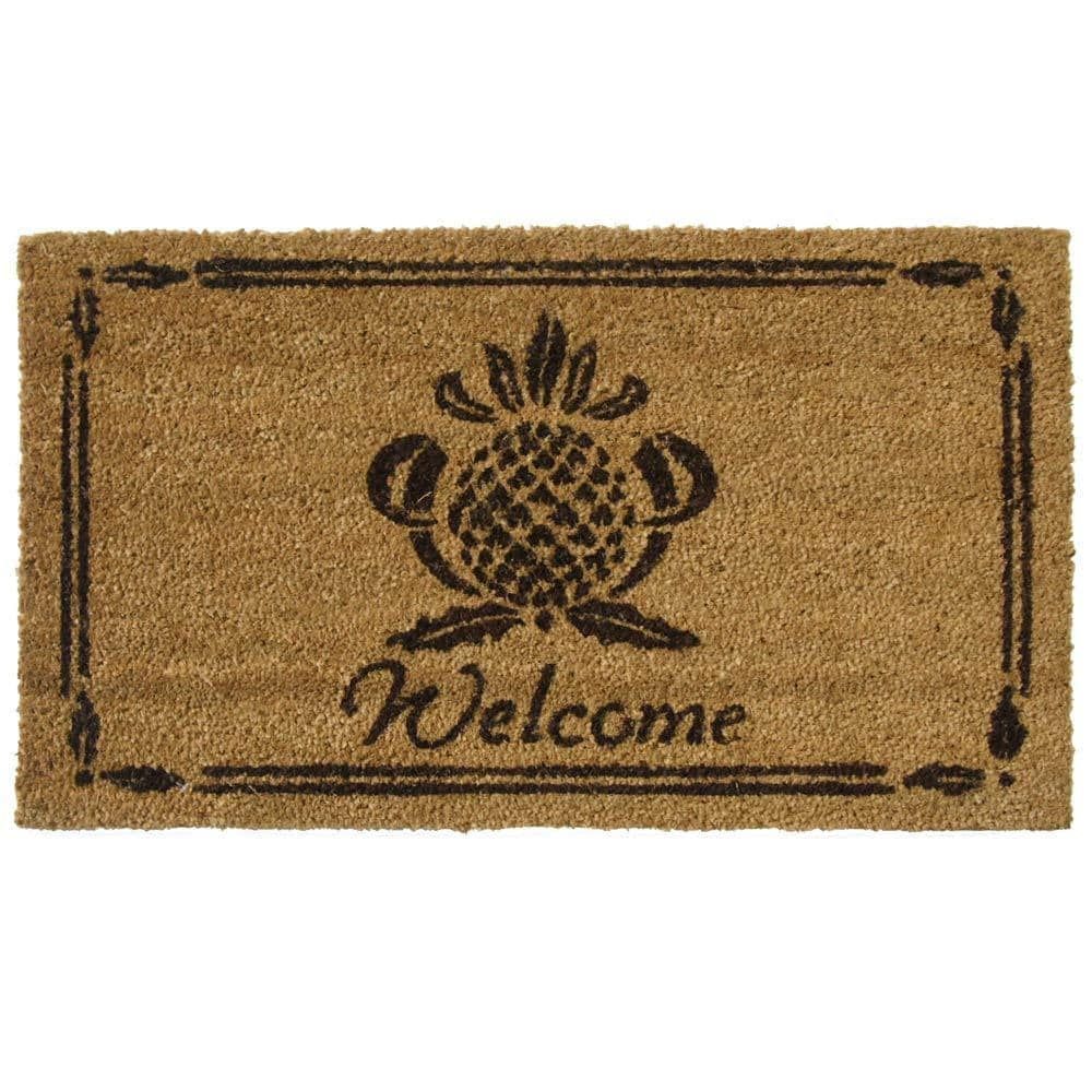 Eco-Friendly Coir Pineapple Welcome Outdoor Doormat