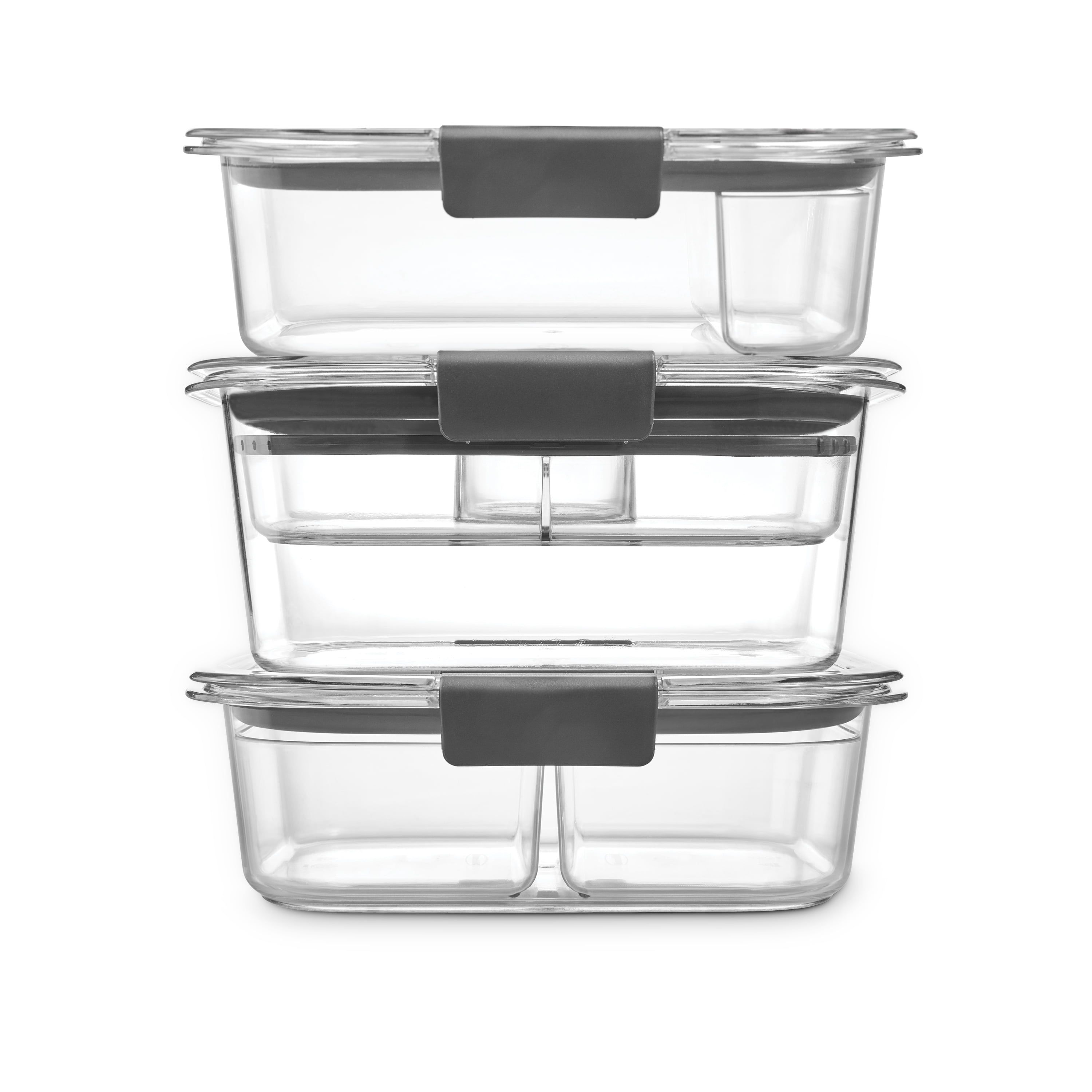 Clear BPA-Free Plastic Rectangular Meal Prep Containers Set