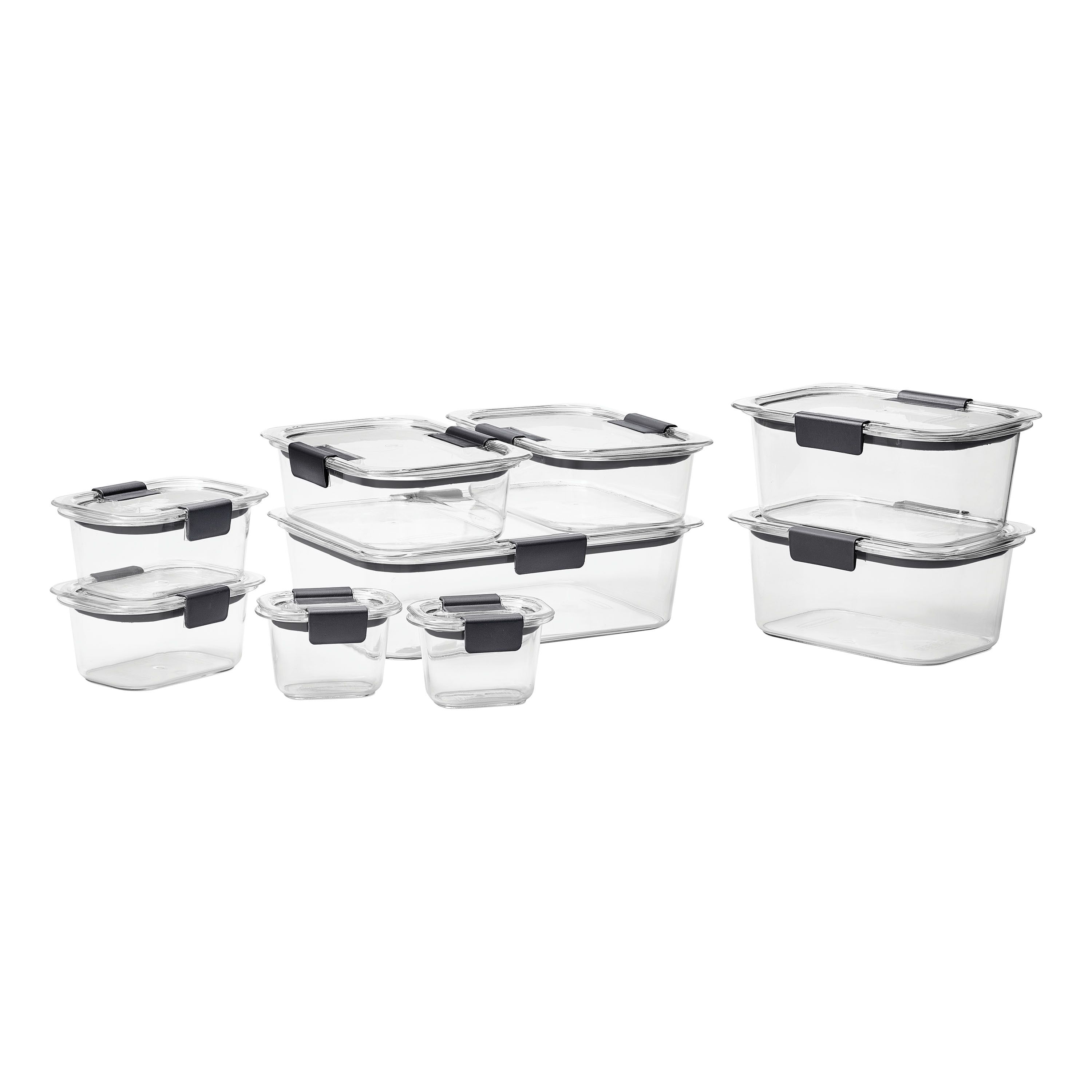 Clear BPA-Free 18-Piece Plastic Food Storage Container Set