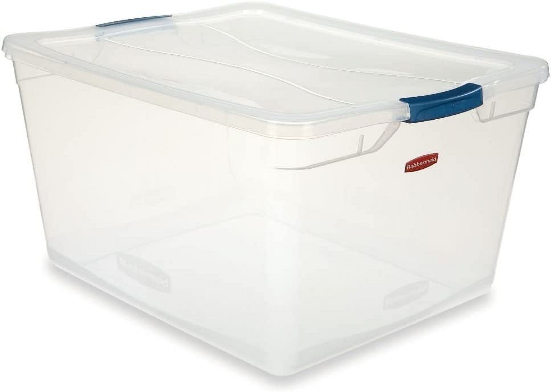 Clear 41-Quart Plastic Latching Storage Box