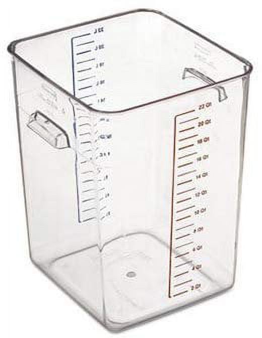 Clear 22 Quart Square Plastic Food Storage Container