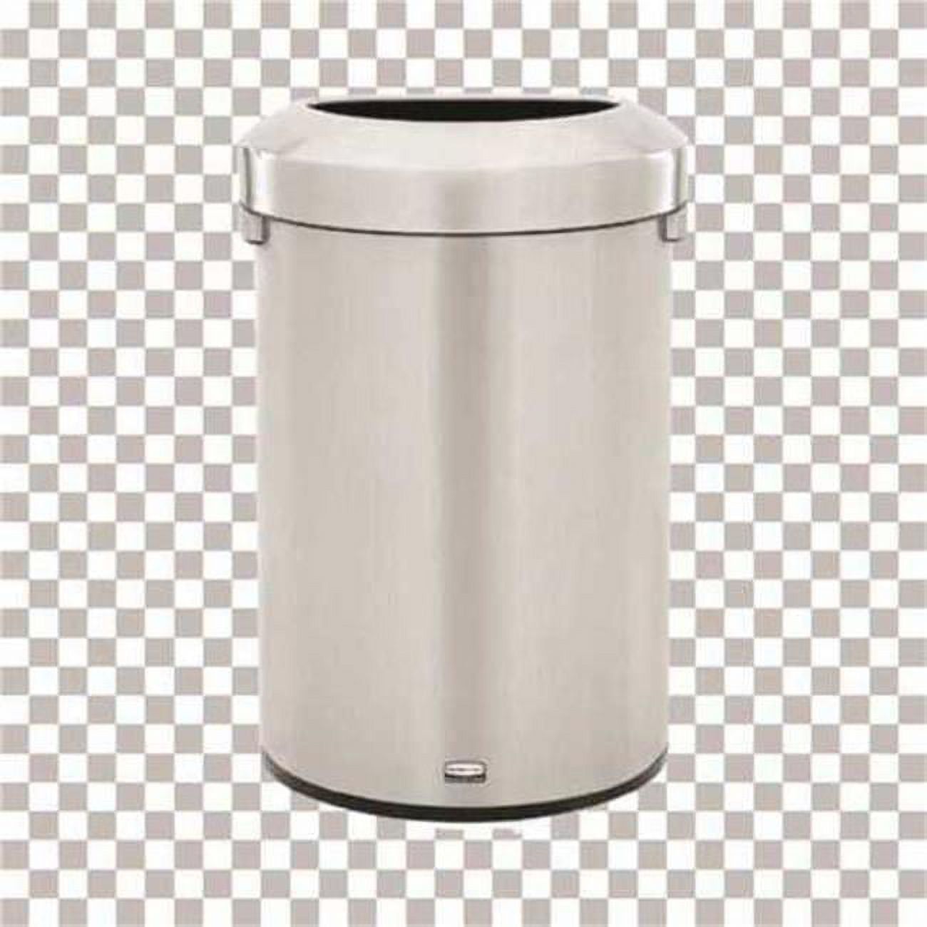 Semi-Round Stainless Steel 21-Gallon Trash Can with Pedal