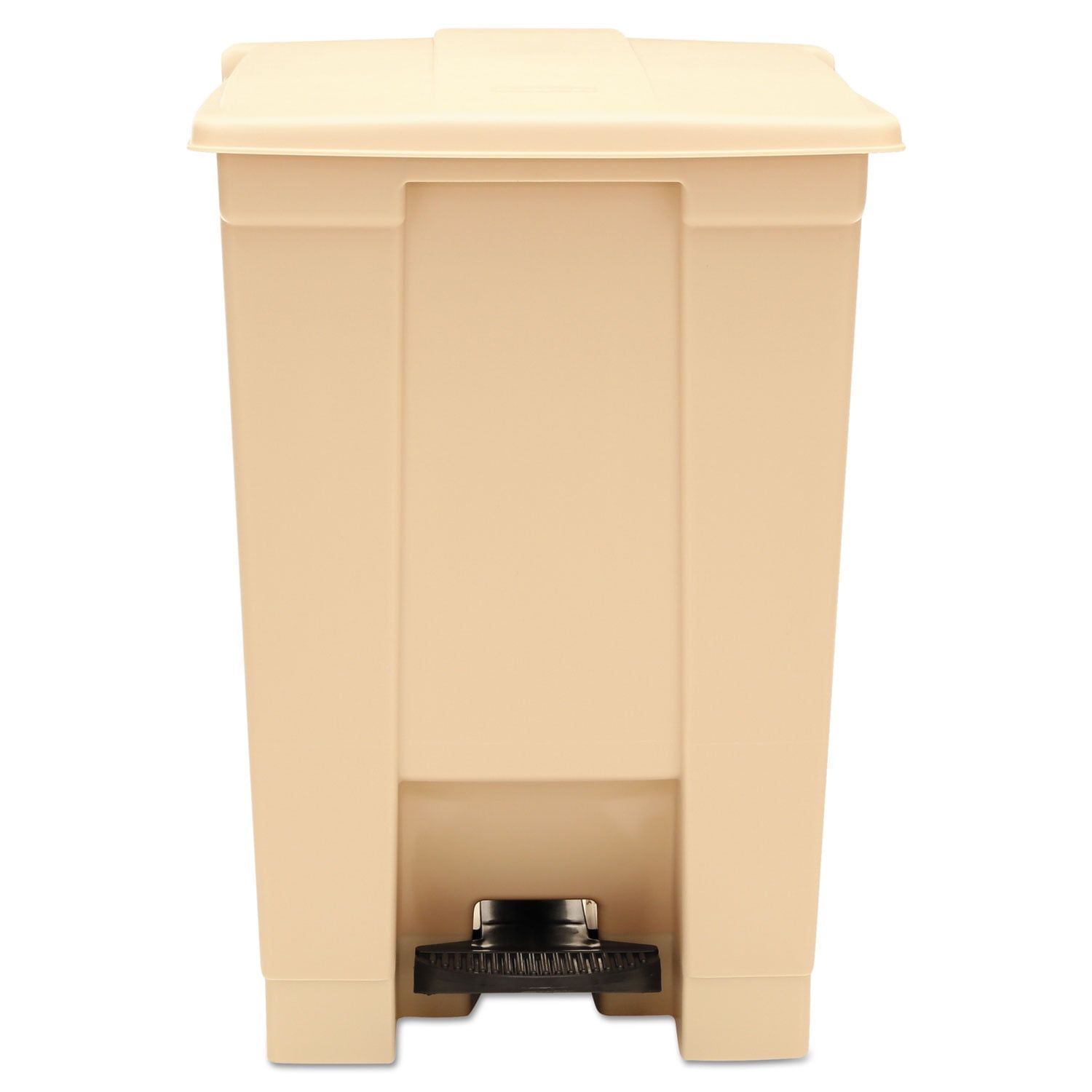 Beige 12-Gallon Plastic Step-On Waste Container