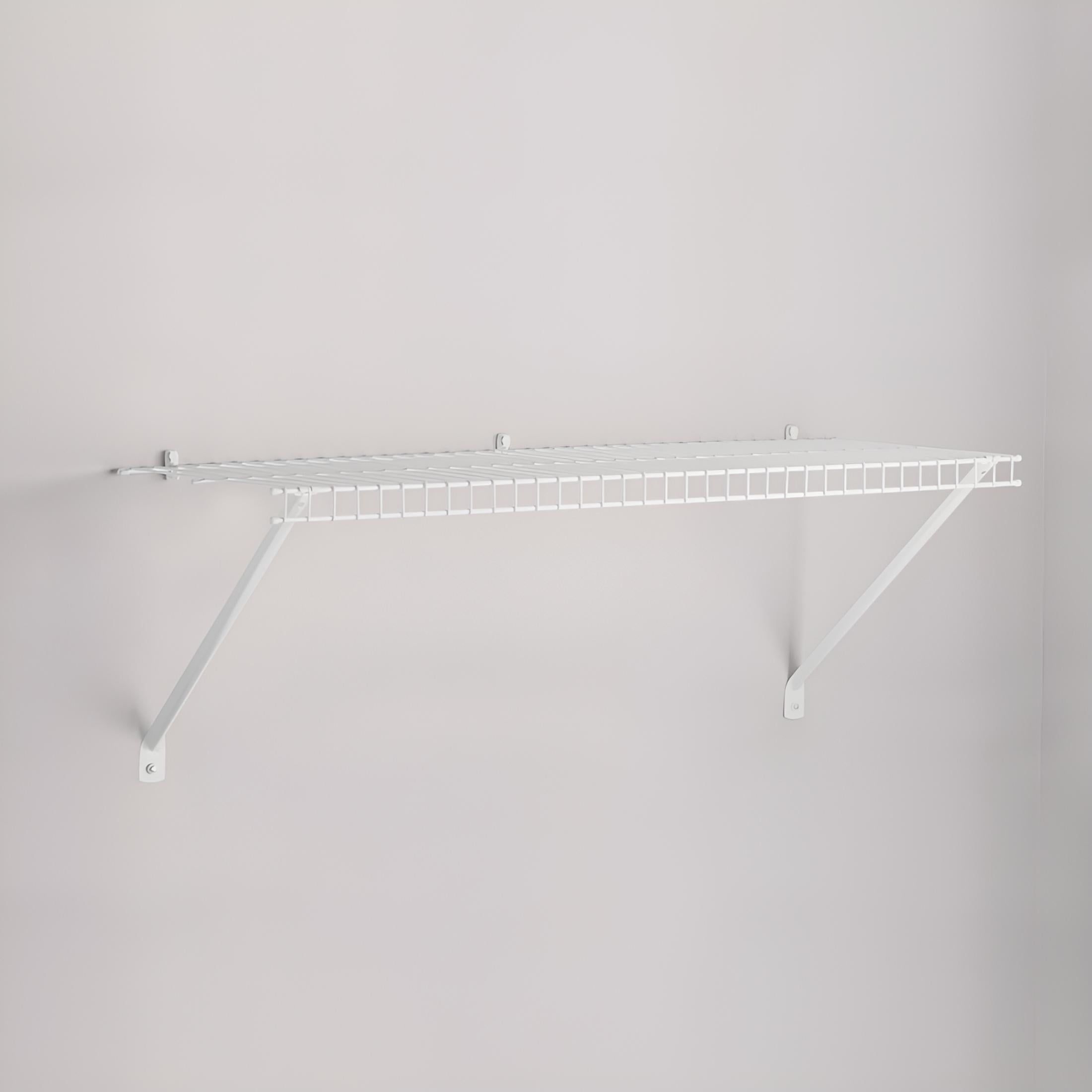 Rubbermaid 24" White Steel Linen Shelf Kit with Hardware