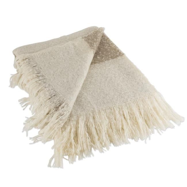 Sherpa Reversible Brown and Beige Acrylic Throw Blanket