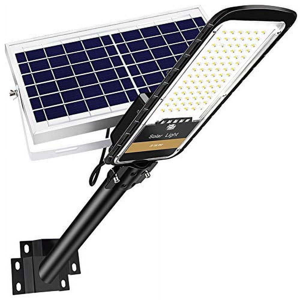 Black Solar LED Street Light with Wall Mount Bracket